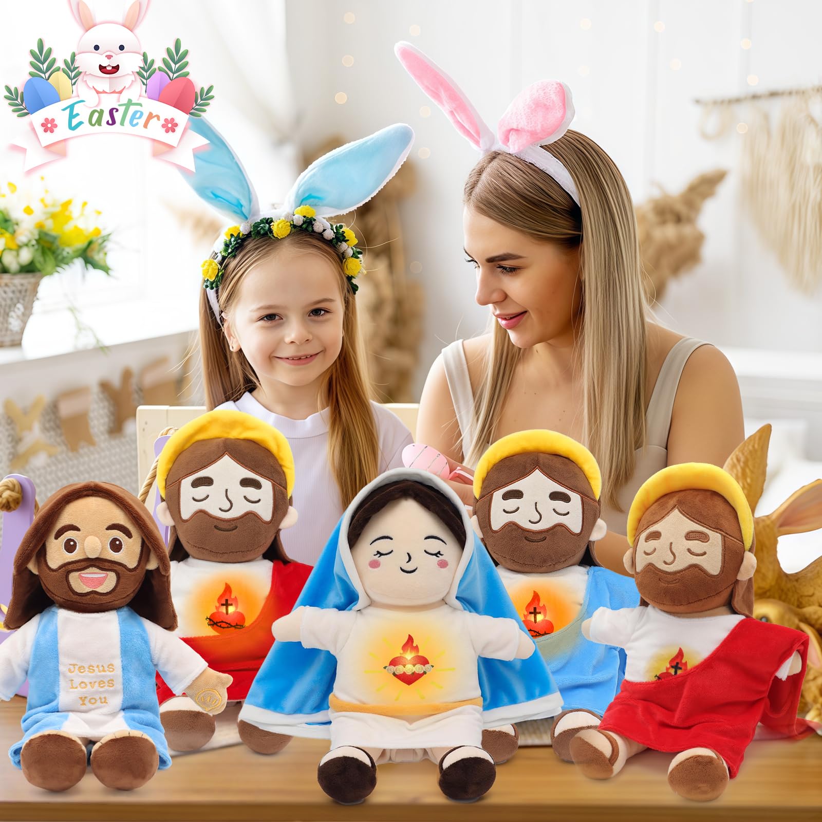 Amazon.co.jp: Yelakey Breathing Jesus ぬいぐるみ 聖母マリア人形