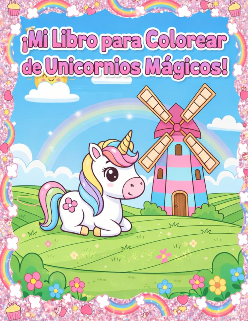 Mi Libro para Colorear de Unicornios Mágicos: Dibujos adorables y fáciles para niñas y niños. Diversión creativa llena de fantasía y magia
