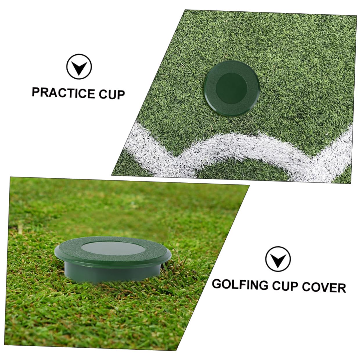 2pcs Golfing Cup Cover for Outdoor Practice | Green Hole Putting Cup Cover | Essential Golfing Training for Improved Putting Accuracy