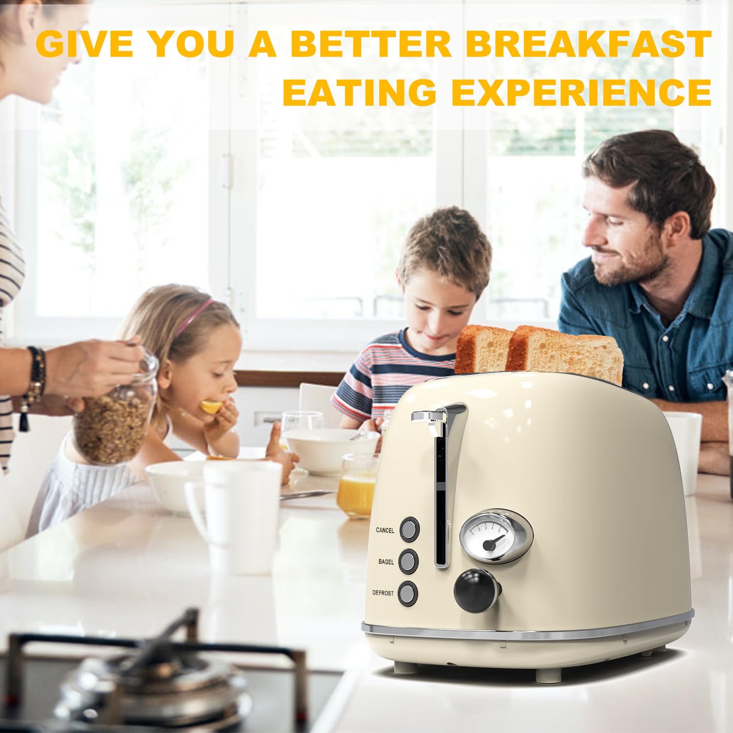 KitchMix Retro Toaster - 2 Slice Stainless Steel -9 KitchMix Retro Toaster - 2 Slice Stainless Steel -9