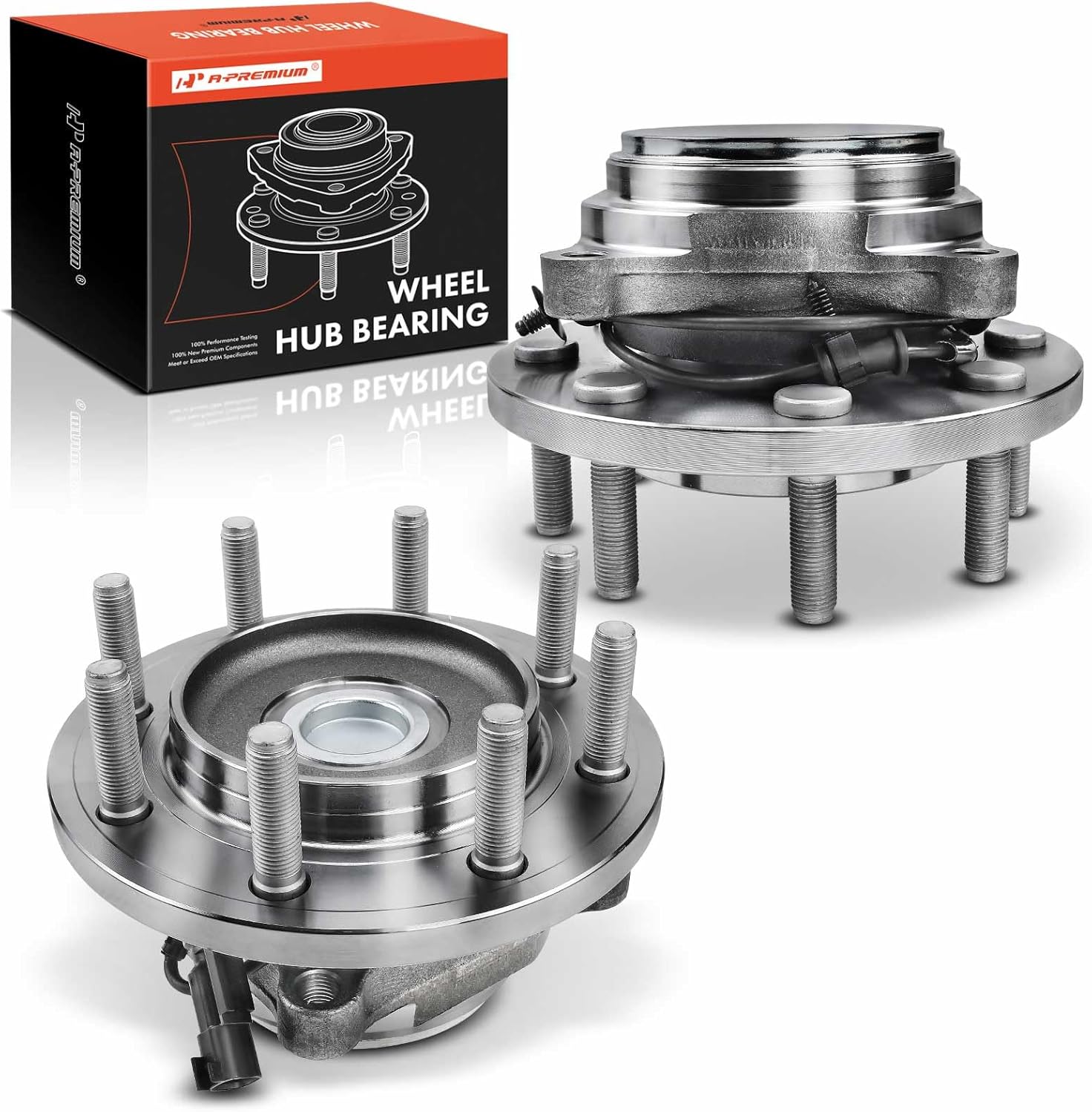 A-Premium 2 x Front Wheel Bearing and Hub Assembly with ABS & 8-Lug Compatible with Ram 2500 2012-2013, 3500 2012, RWD Only