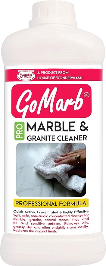 GoMarb Pro Marble & Granite Cleaner (1 L) | Non Acidic - Safe - Effective Cleaner that restores the Original Look