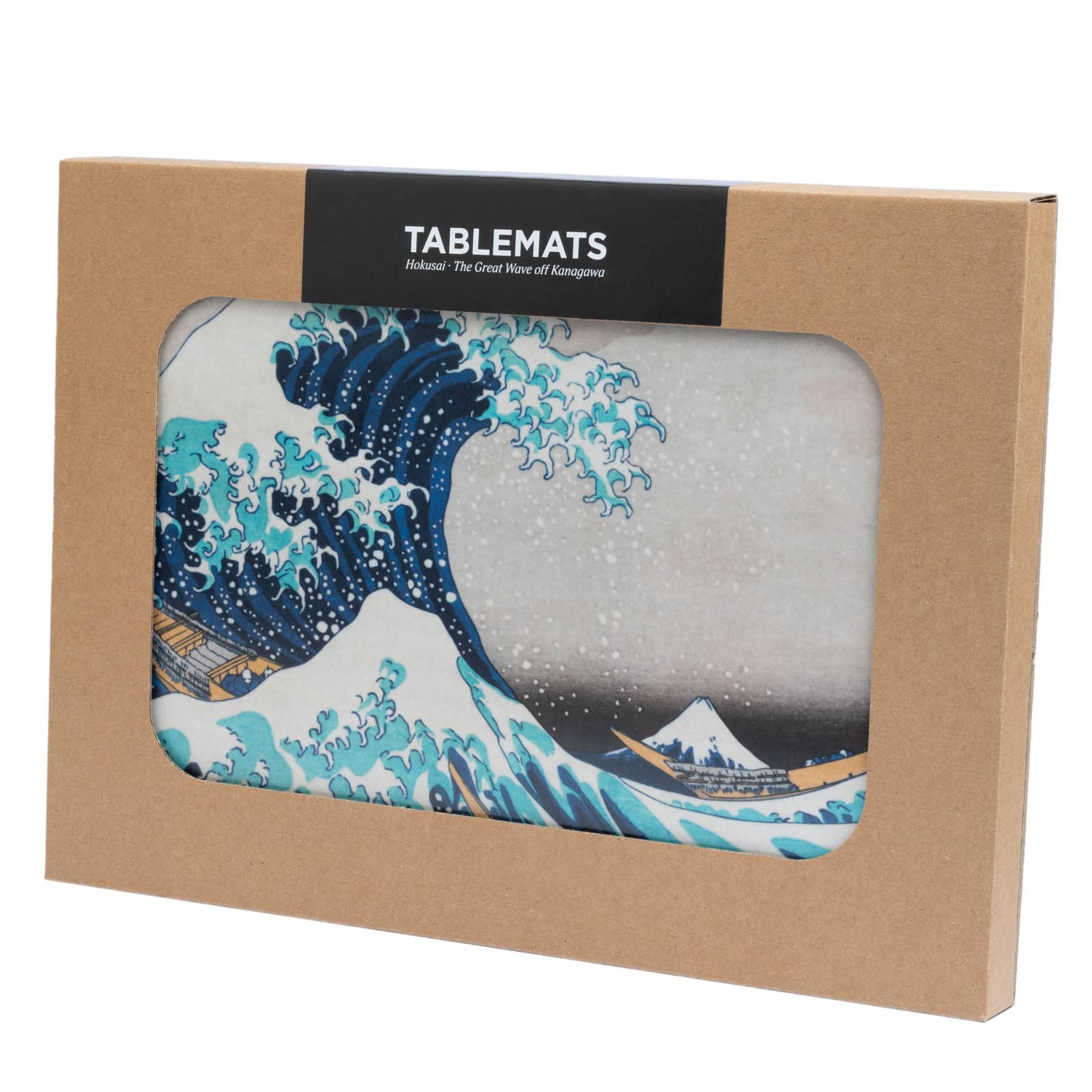 Grupo Erik Salvamantel Hokusai - Set de 4 manteles Individuales | Bandeja Decorativa rígida, Resistente al Calor y a los rayones