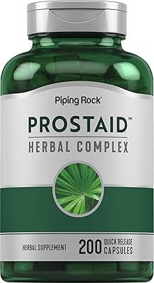 Piping Rock Prostate Supplement for Men | 200 Capsules | ProstAid Herbal Complex Extract with Saw Palmetto, Pygeum, Stinging Nettle | Non-GMO, Gluten Free