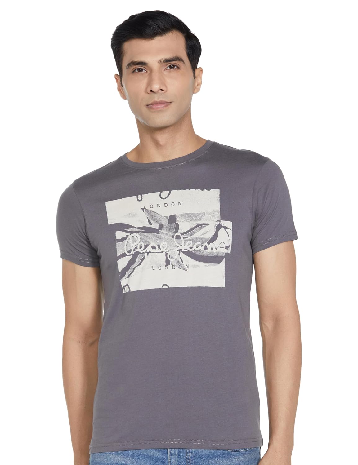 Pepe Jeans Men’s Solid Slim Fit T-Shirt Pepe Jeans Men’s Solid Slim Fit T-Shirt