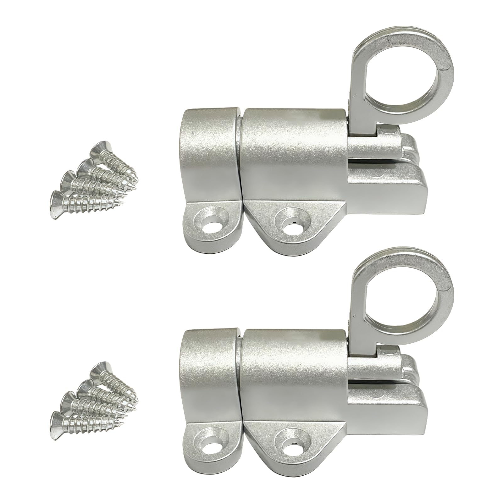 2Pcs Aluminum Alloy Bolt Spring Door Latches Window Gate Security Pull Rings Spring Bounce Doors Bolts Window Gate Security Pull Rings
