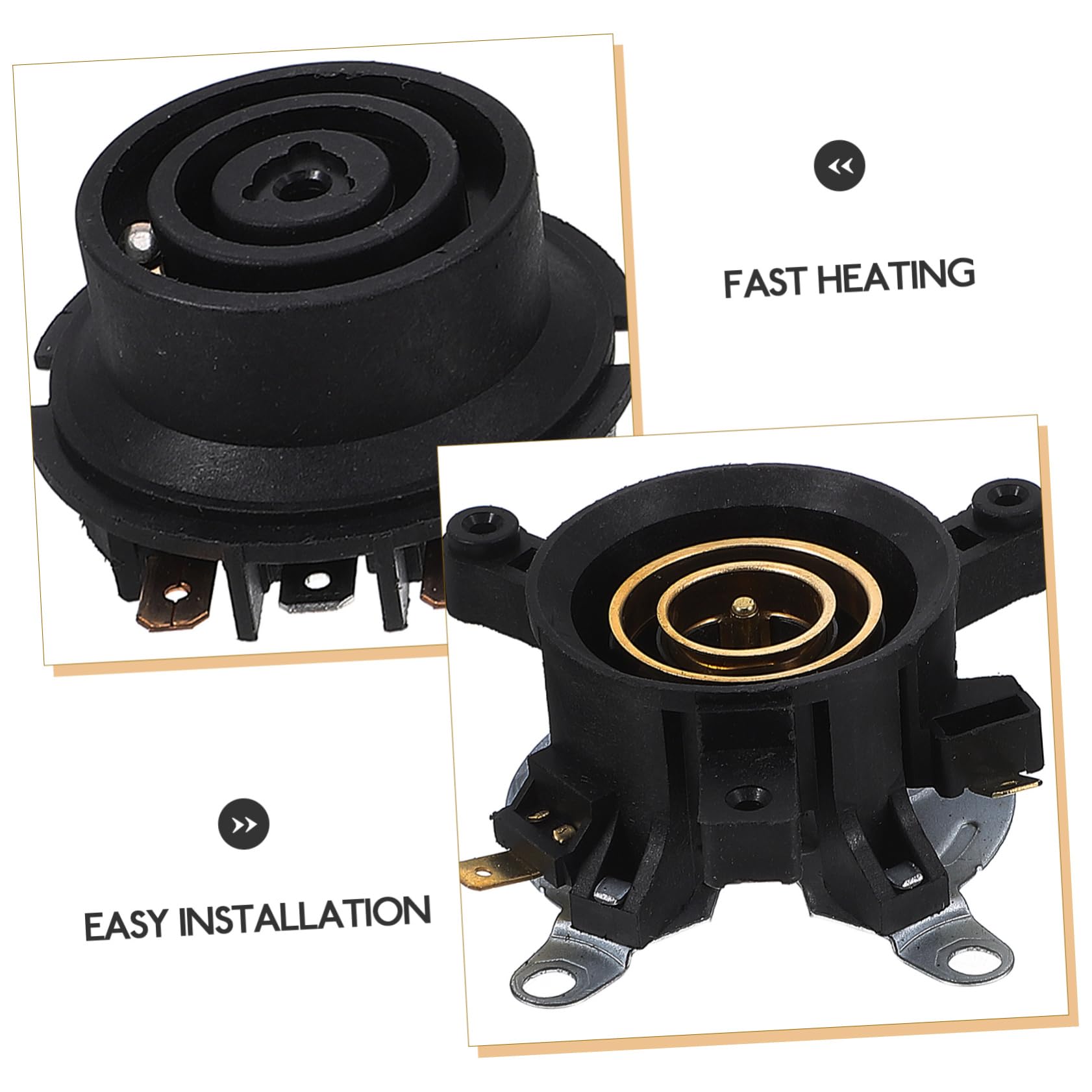 OSALADI 4 Sets Electric Kettle Accessories An Fittings Part Switch Electric Hot Water Kettle Thermostat Base for Kettle Electric Kettle Base Thermal Base Kettle Base Socket Black Plastic