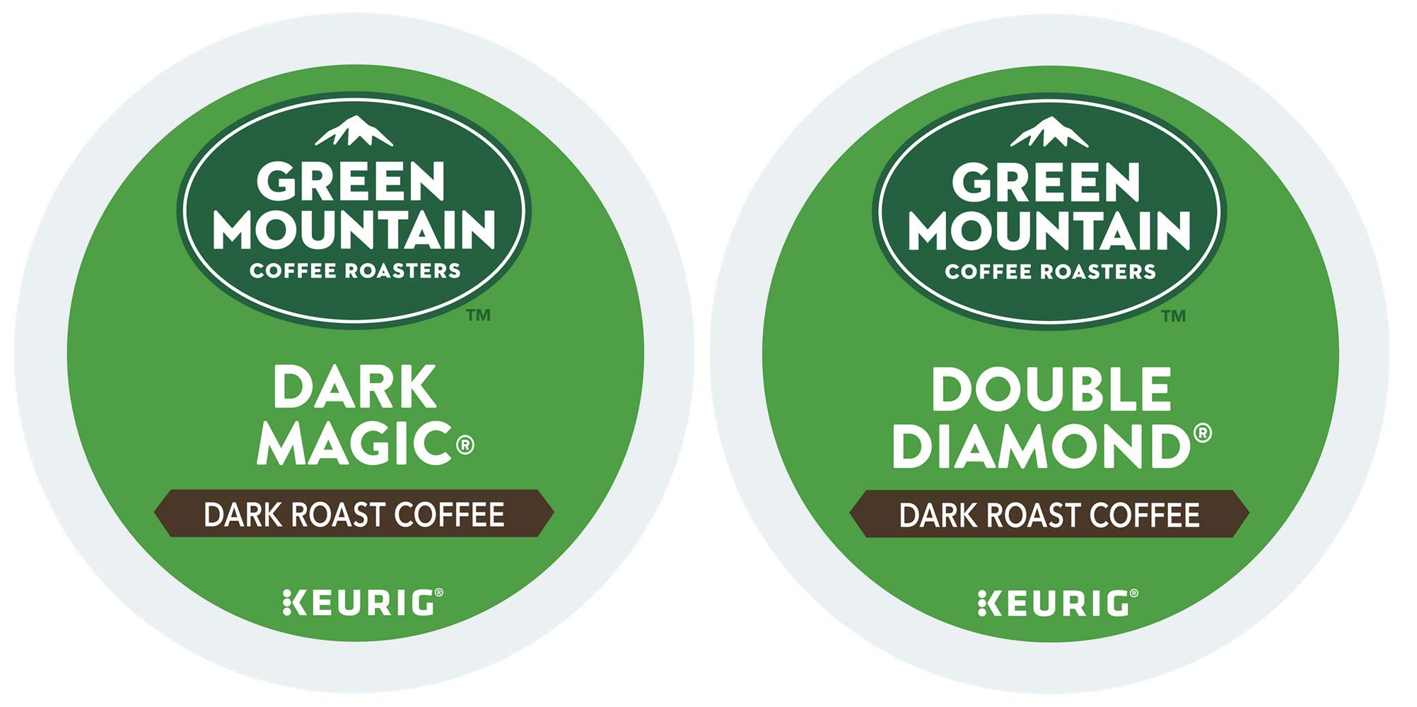 Green Mountain Coffee -- DARK MAGIC & DOUBLE BLACK DIAMOND -- Extra Bold Variety Pack 48 K-Cups for Keurig Brewers