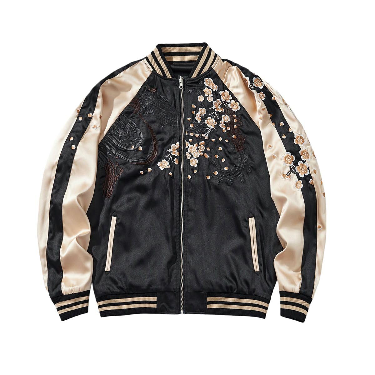 Chaqueta de béisbol para hombre estilo callejero chino bordado estilo casual de moda