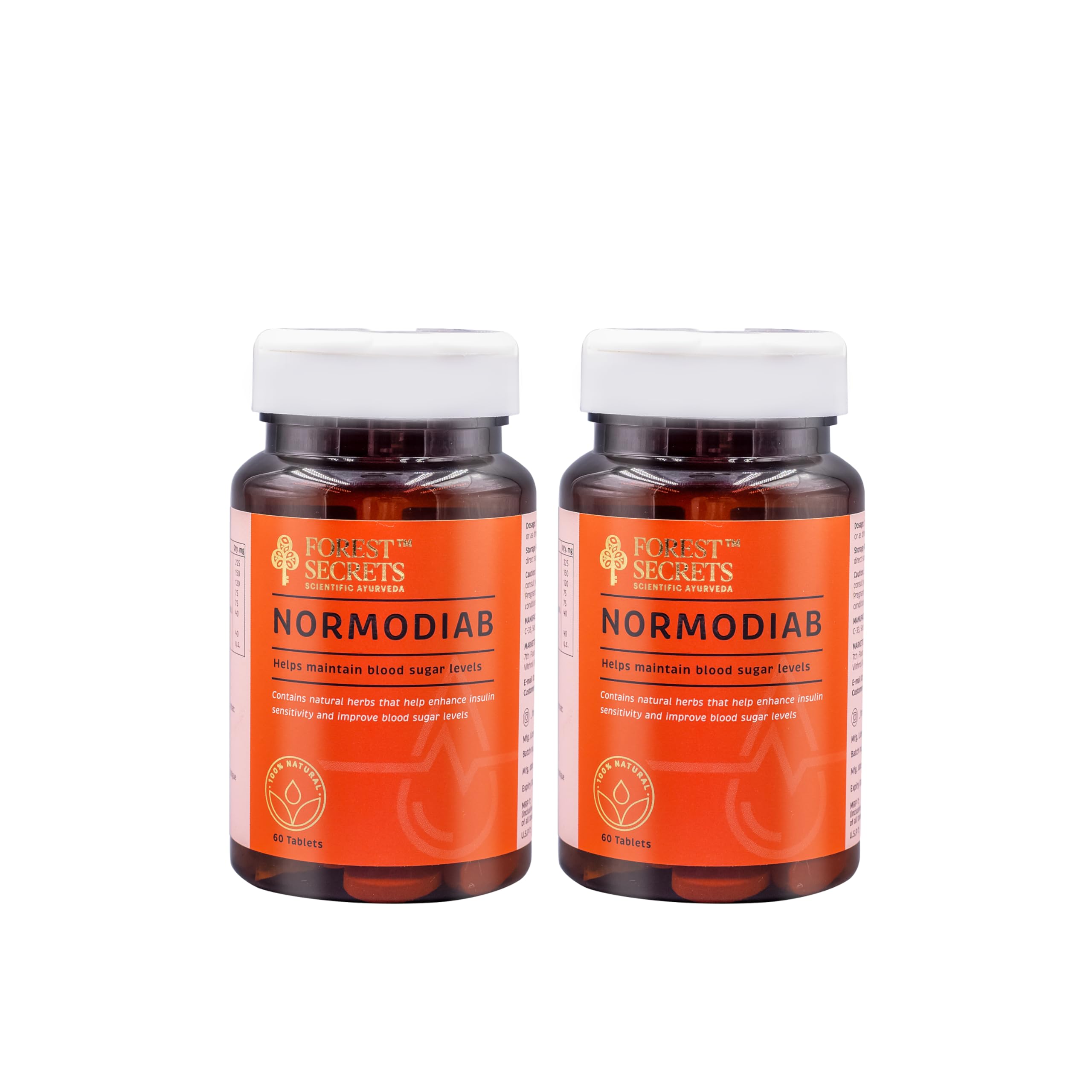 Normodiab Ayurvedic Tablets 60 (Pack of 2) | Helps Control Rising Blood Sugar Levels | Traditional Herbal Blend | Supports Metabolism, Digestion & Vitality | Plant-Based Formula-image-42