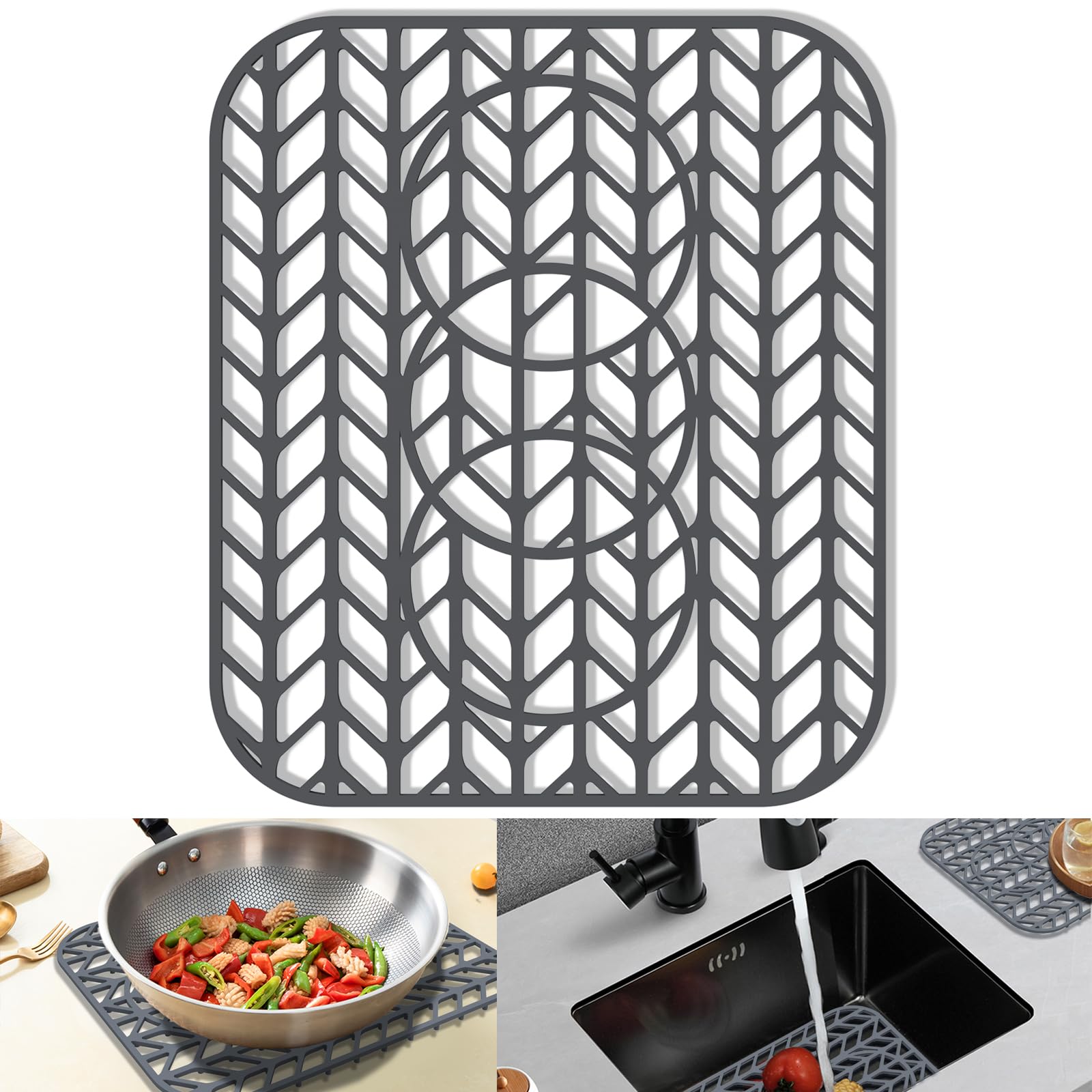 Alfombrilla De Silicona Para Fregadero CosyCaya – 34,5x29,5 Cm, Protector Antideslizante, Resistente Al Calor Y Lavable