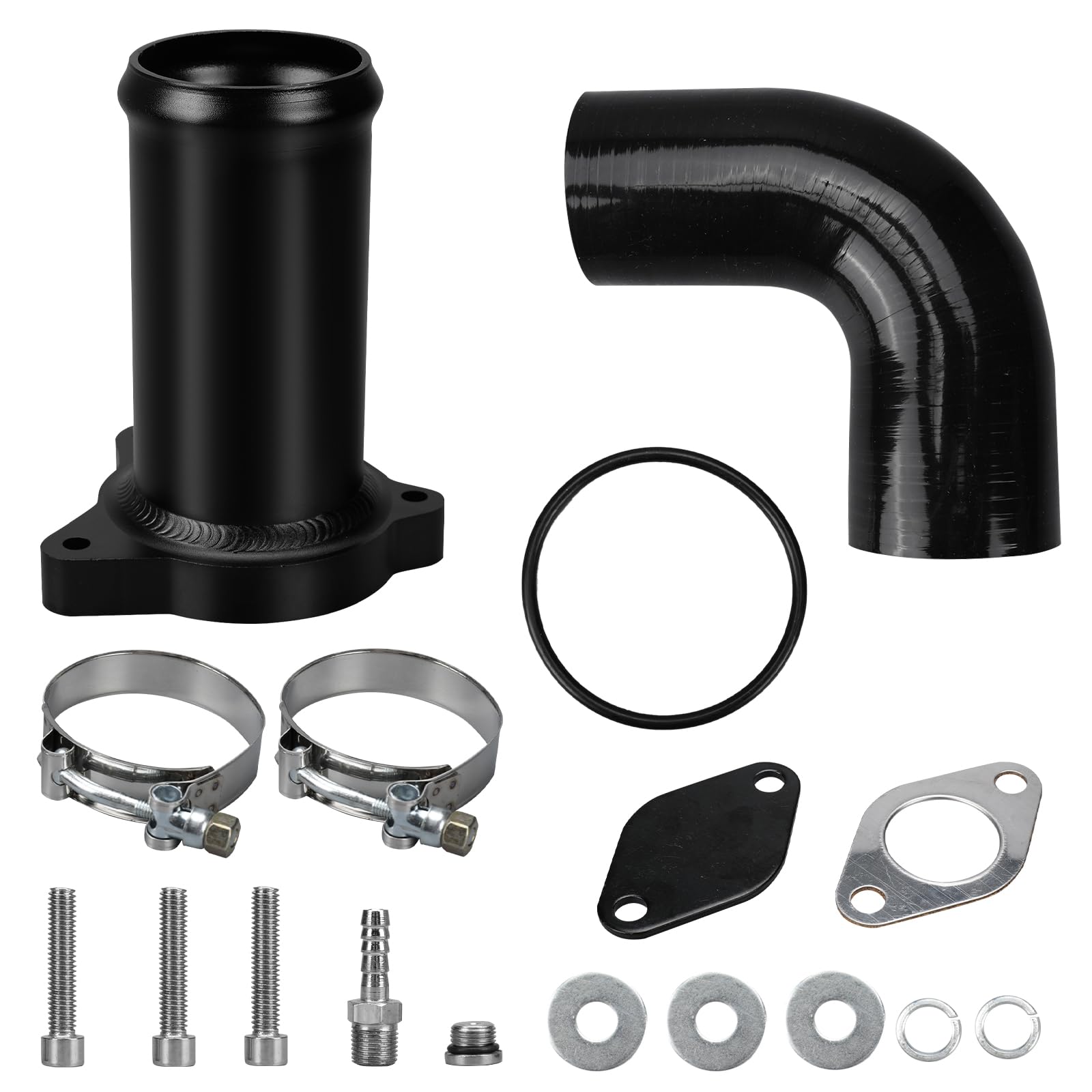 Vanne EGR compatible avec VW Golf Mk4 Mk5 Polo Passat B5 Sharan, tuyau de remplacement de vanne EGR compatible avec Audi A2 A3 A4 A6 pour moteurs 1.4 1.9 TDI, pour Leon Ibiza Fabia Octavia (Noir)