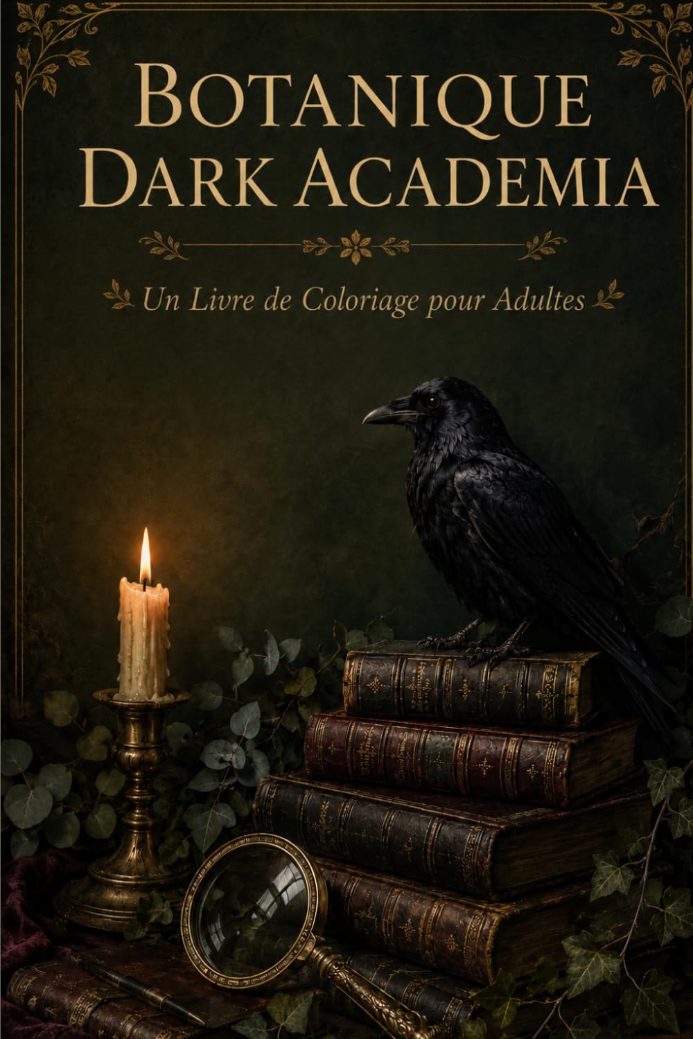 Botanique Dark Academia: Un Livre de Coloriage pour Adultes