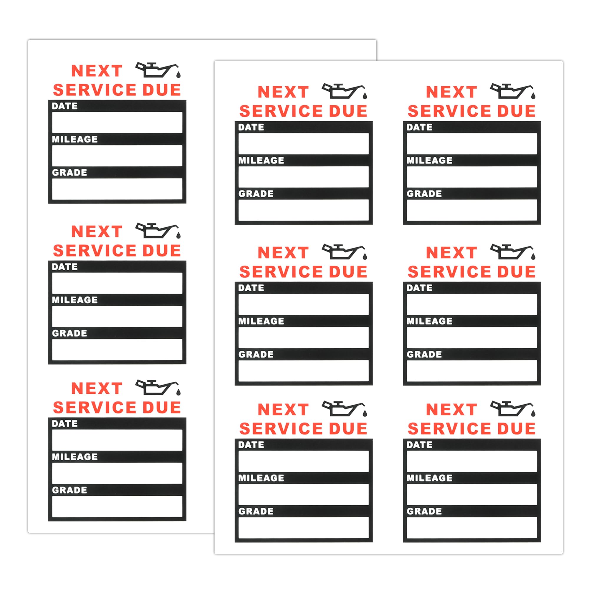 VARGTR 120pcs Clear Oil Change Stickers,2x2 Auto Maintenance Next Service Due Reminder Labels,Car Accessories Car Sticker Vinyl Stickers Oil Change Next Service Due Reminder Sticker for Windshield