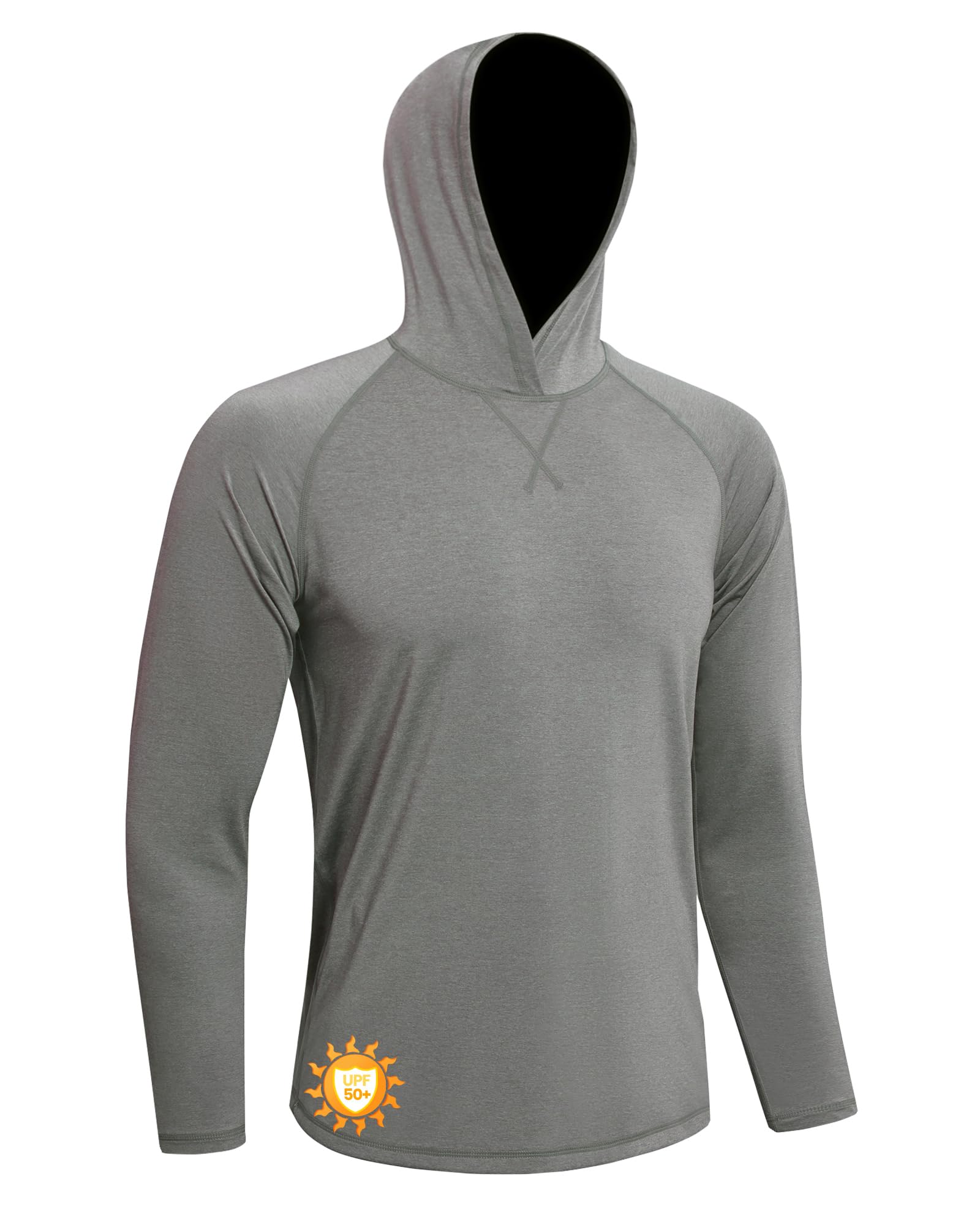MEETWEE Mens UPF 50+ Rash Guard UV Shirt Sun Hoodie Mens Hooded Pullover Shirt Long Sleeve UV Protection Shirts UV Sun Protection Breathable Long Sleeve Outdoor Fishing Running Hiking Functional