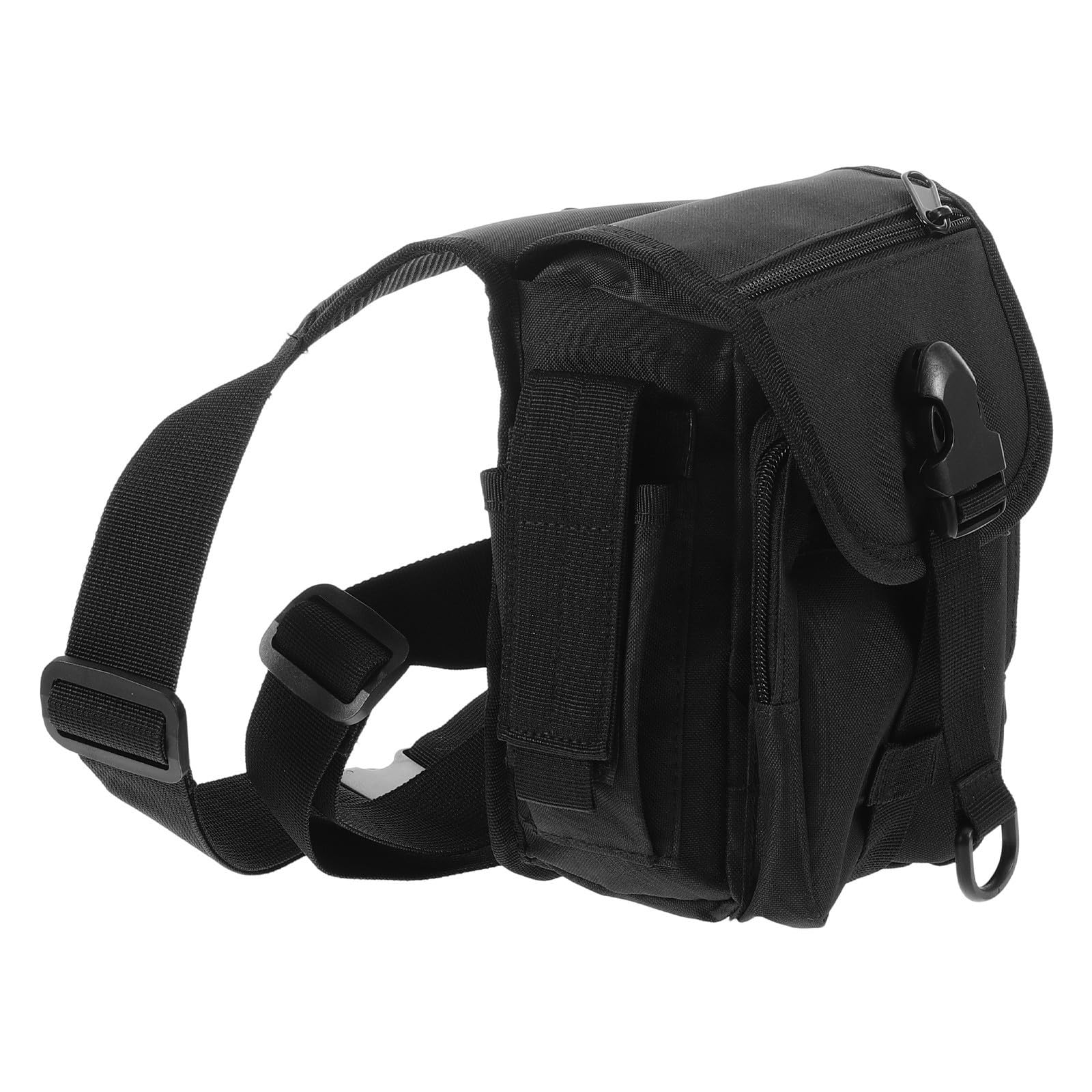 iplusmile Marsupio da Gamba per Moto Uomo e Donna Oxford e Poliestere Nero con Costruzione Robusta e Scomparti Multipli, per Corsa e Equitazione