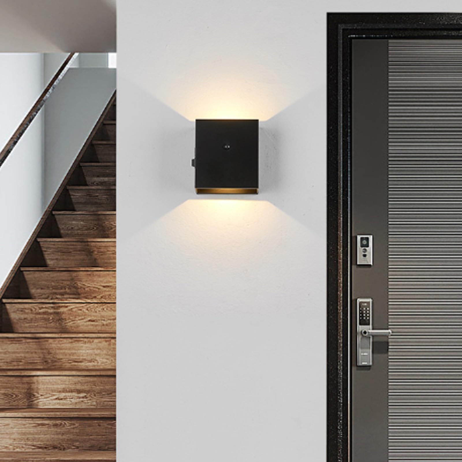 Lampada da Parete a LED Moderna con rilevatore di Movimento, Applique da Parete Ricaricabile Tramite USB, Illuminazione da Parete Magnetica per Interni, in Alluminio, Minimalista