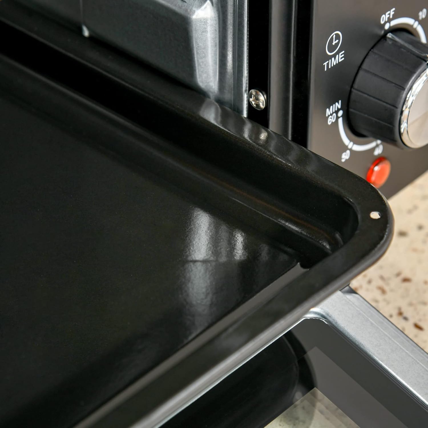 HOMCOM Fornetto Elettrico 21L Timer e Temperatura Regolabile, 3 Modalità di Cottura e Accessori Inclusi, 1400W, 46x38.5x29cm, Nero