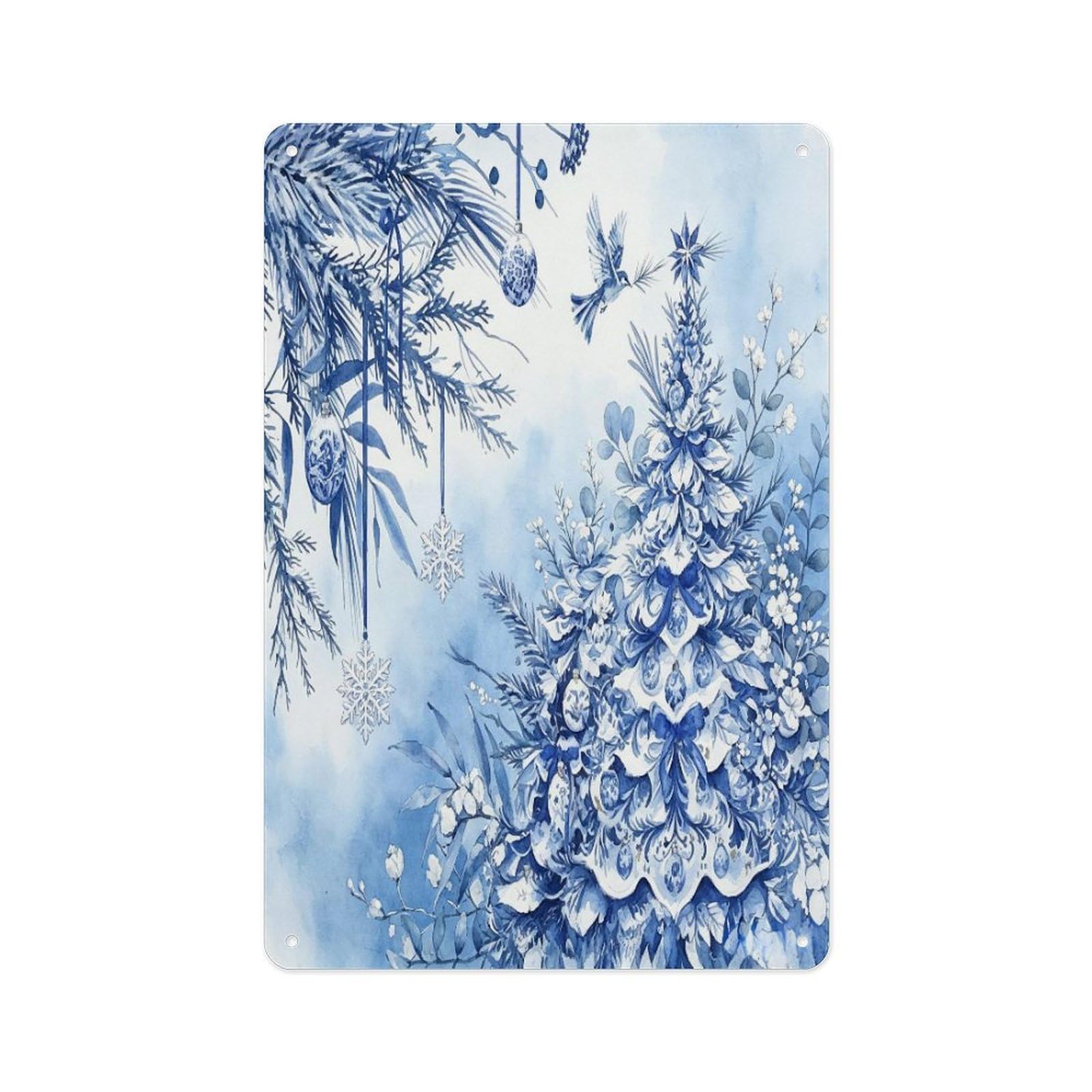Fekiloot Style Christmas Tree Wall Decor Metal Signs Tin Signs Poster