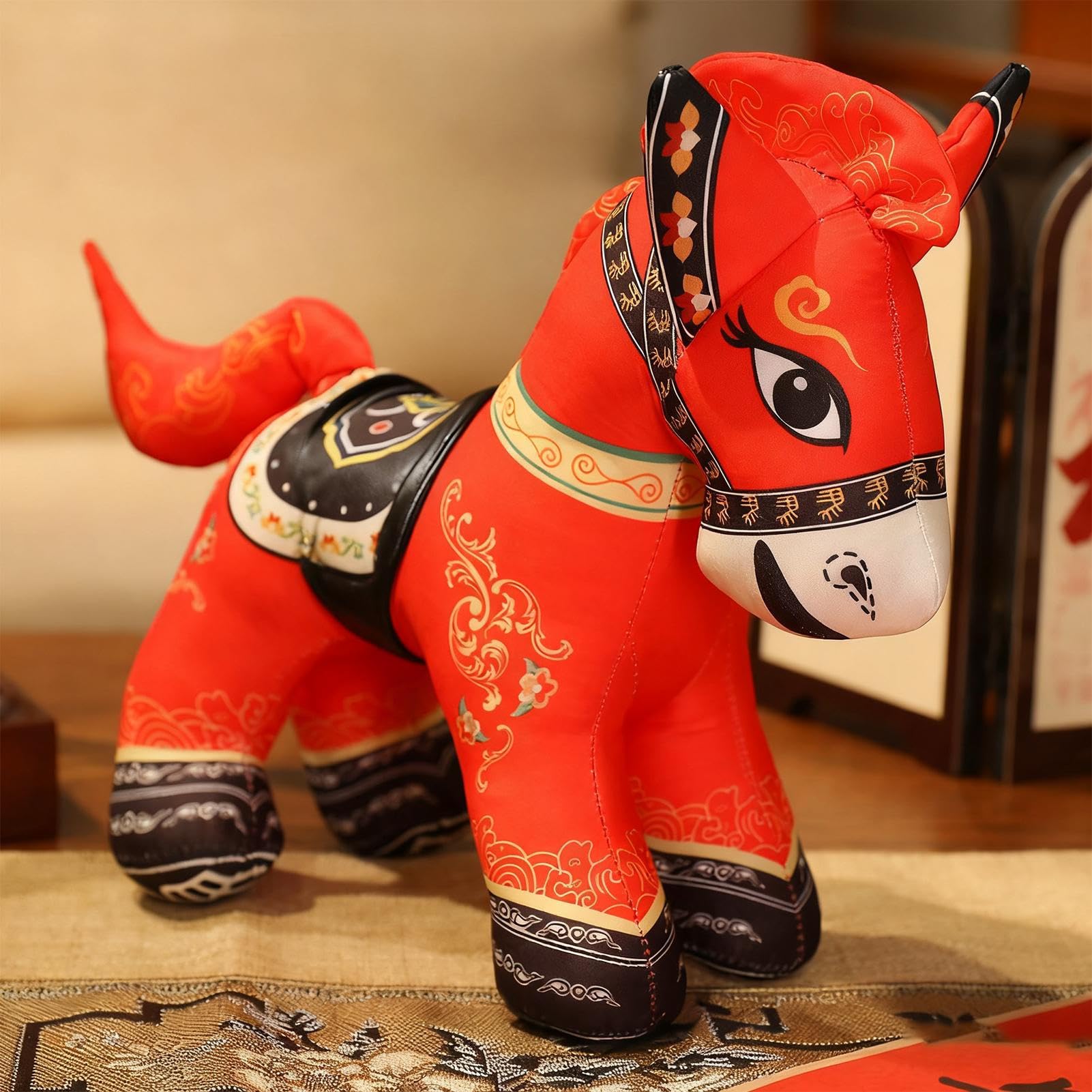 Peluche Del Cavallo Del Capodanno Cinese Bambola Morbida E Coccolosa | 2026 Anno Del Cavallo Mascotte Per Bambini Adulti Soggiorno Camera dei Bambini Divano Nanna Viaggio Compleanno