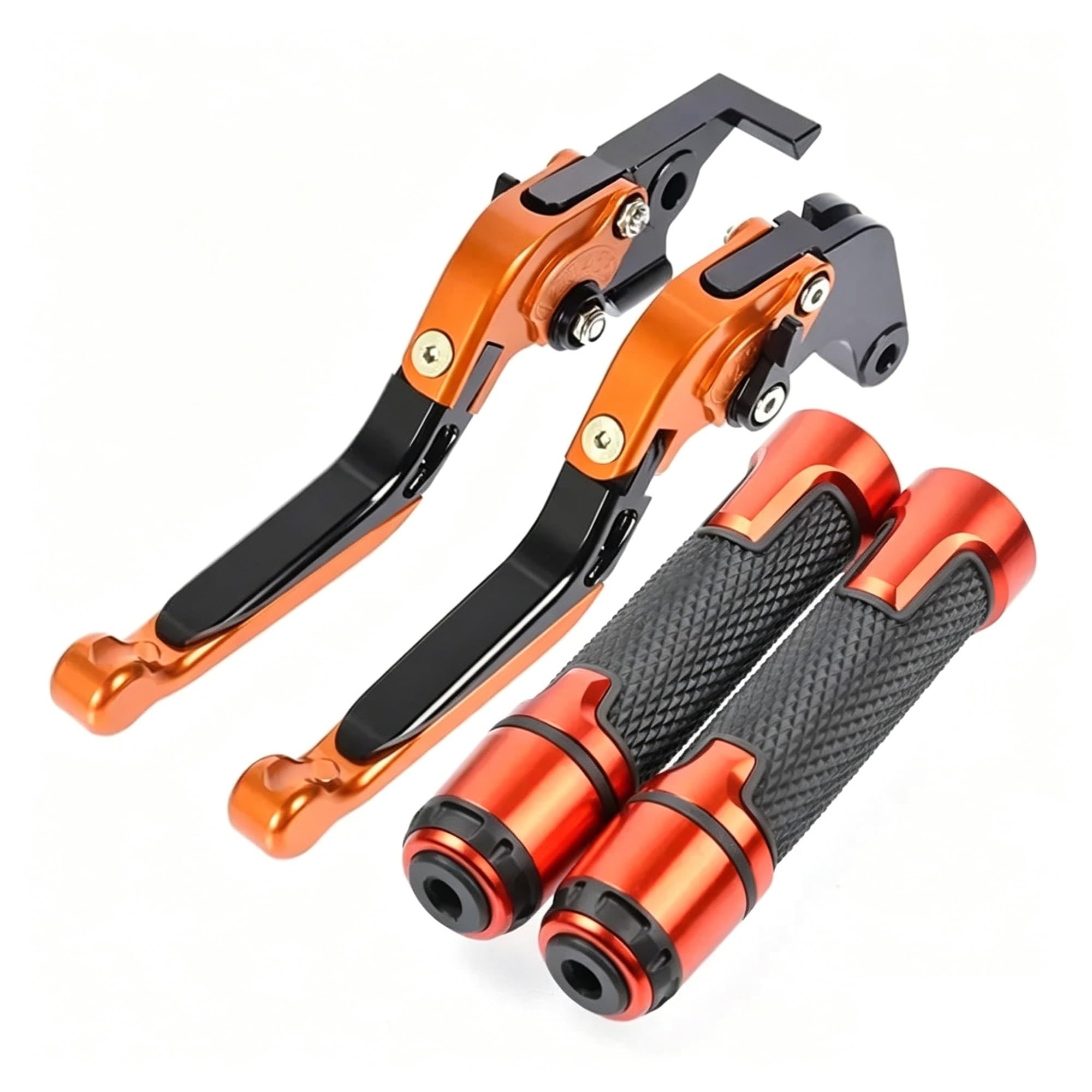 VQLDPX Handlebar Levers Motorcycle Brake Clutch Lever Handlebar Grips Kit for Suzuki for Hayabusa GSXR1300 2008-2017 Replacement Components Motorbike Clutch Grips Brake Lever