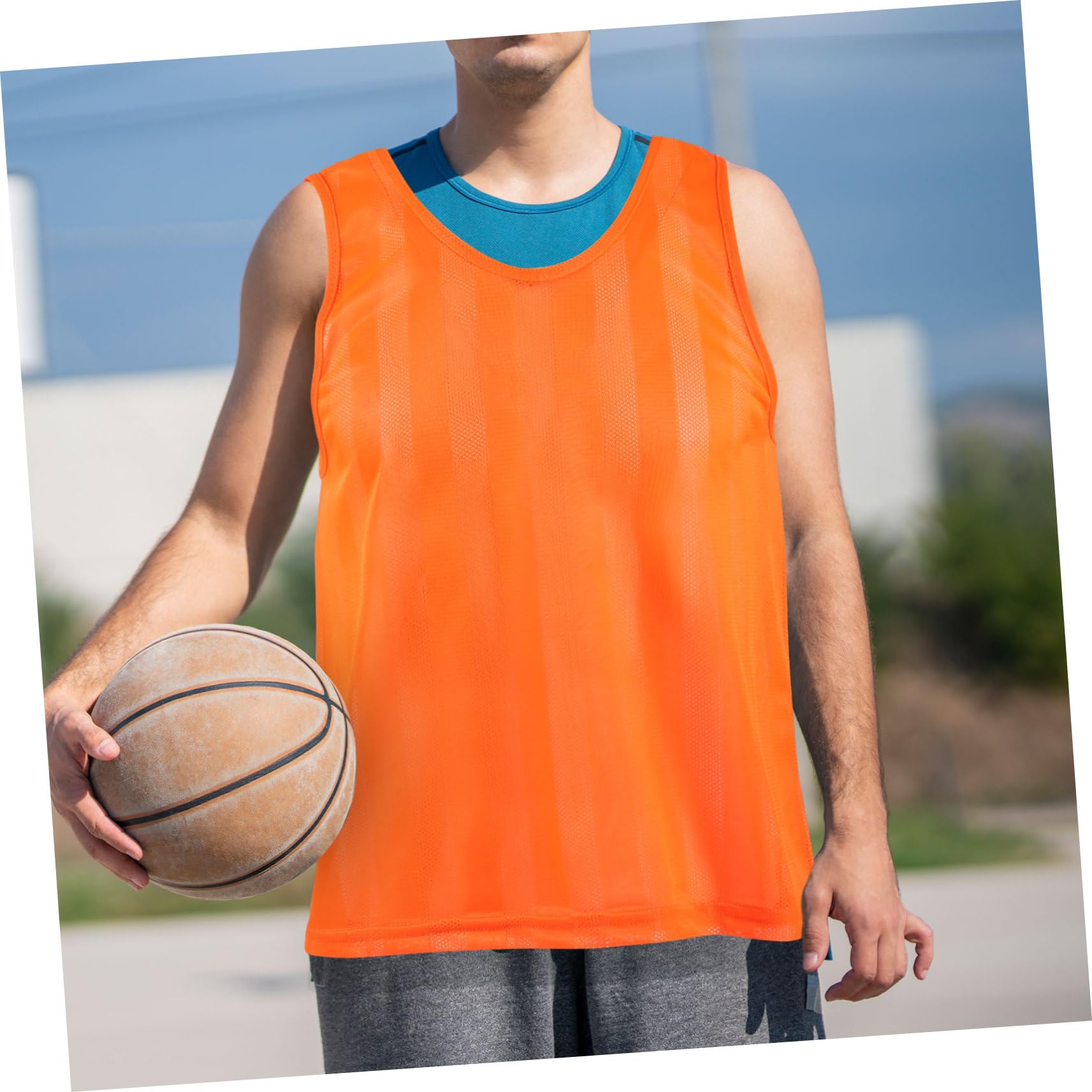 6 Petos De Fútbol: Chalecos De Sin Mangas Para Entrenamiento Camisetas De Entrenamiento A Rayas Para Fitness, Running Y Actividades Libre.