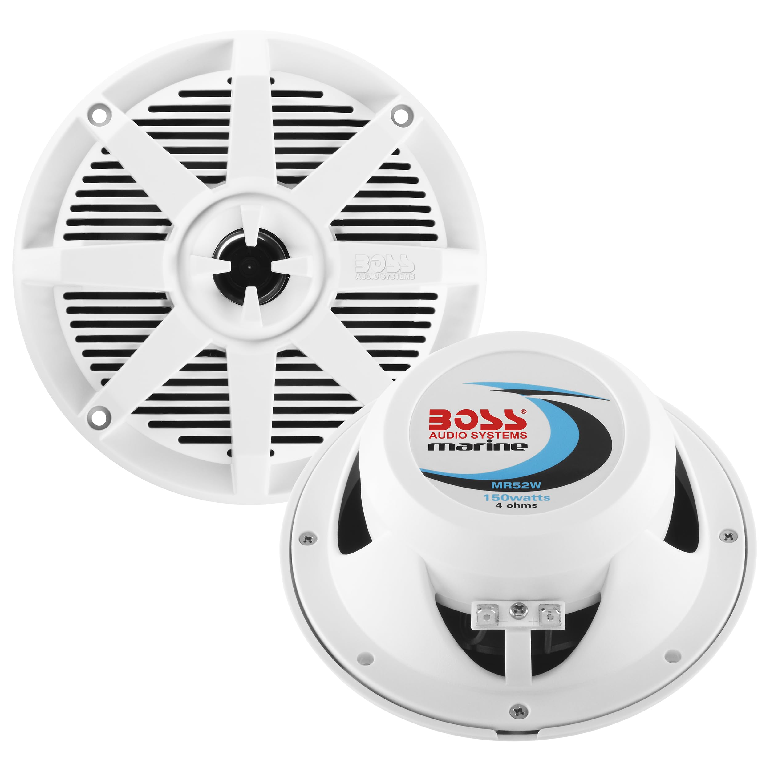 BOSS Audio Systems MR52W 5.25 Inch 2 Way Full Range 150 W Boat Speaker Pair