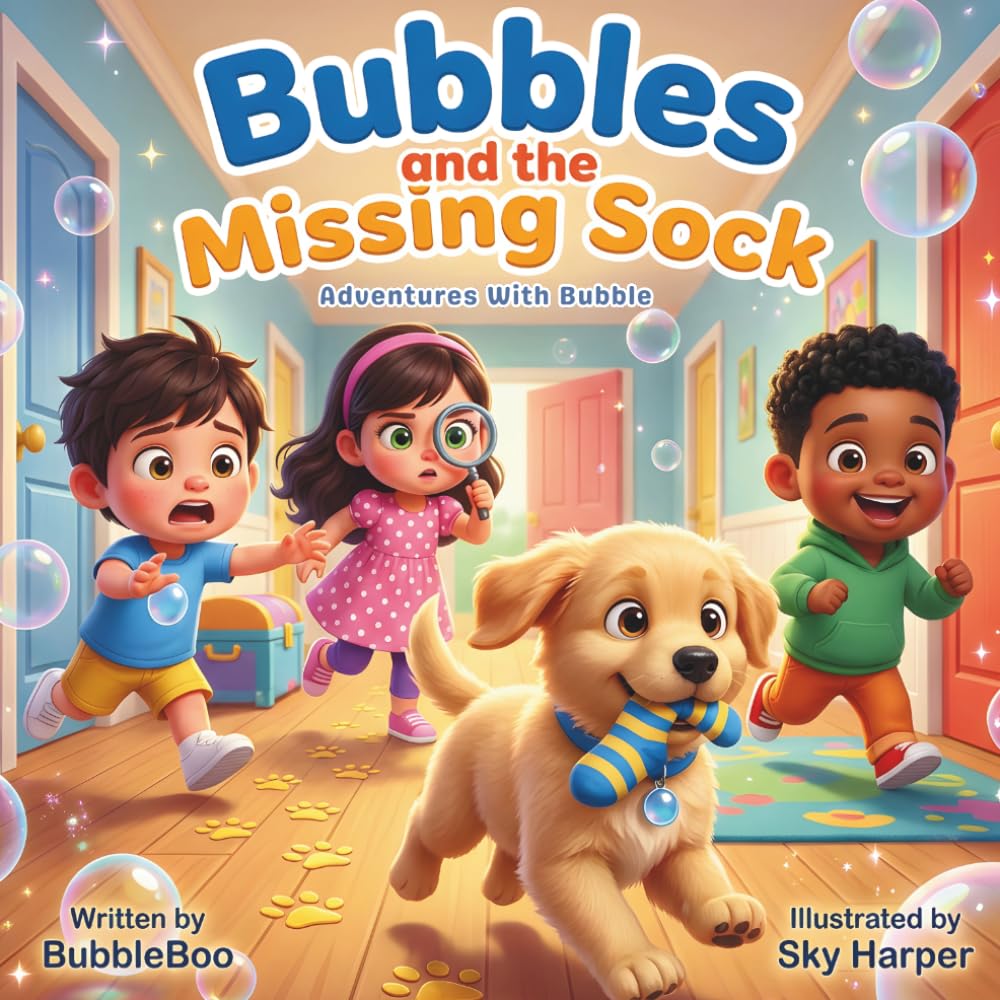 Bubbles and the Missing Sock: A Funny Puppy Story About Friendship and Teamwork (Adventures with Bubbles)