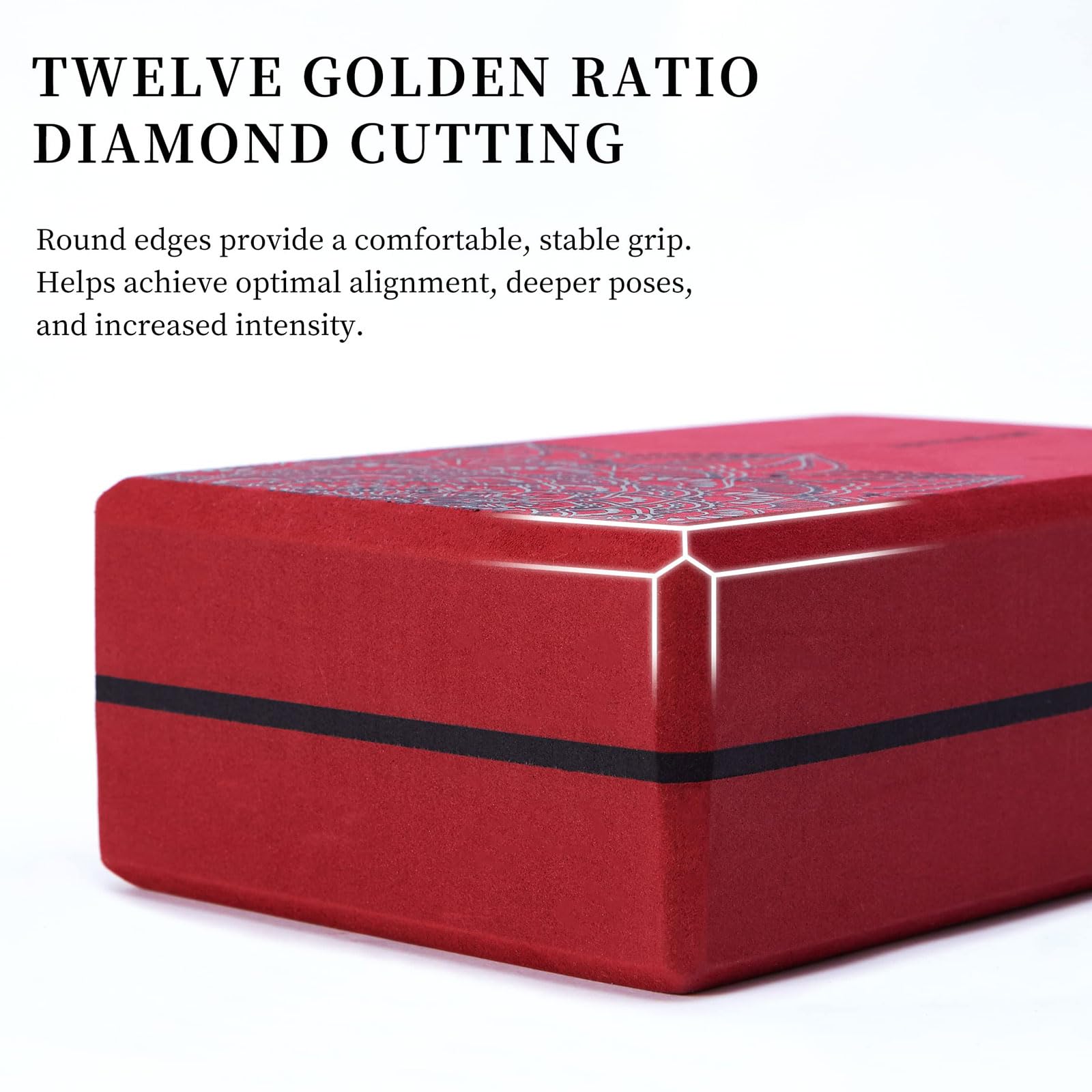 2er Set Yoga-Blöcke Hochdichter Eva-Schaum Blöcke Klötze Stechapfelblüte Yogablock leicht Stabil rutschfest Yoga Zubehör Wählen Sie Ihre Farbe für Yoga,Pilates,Fitness,Unisex