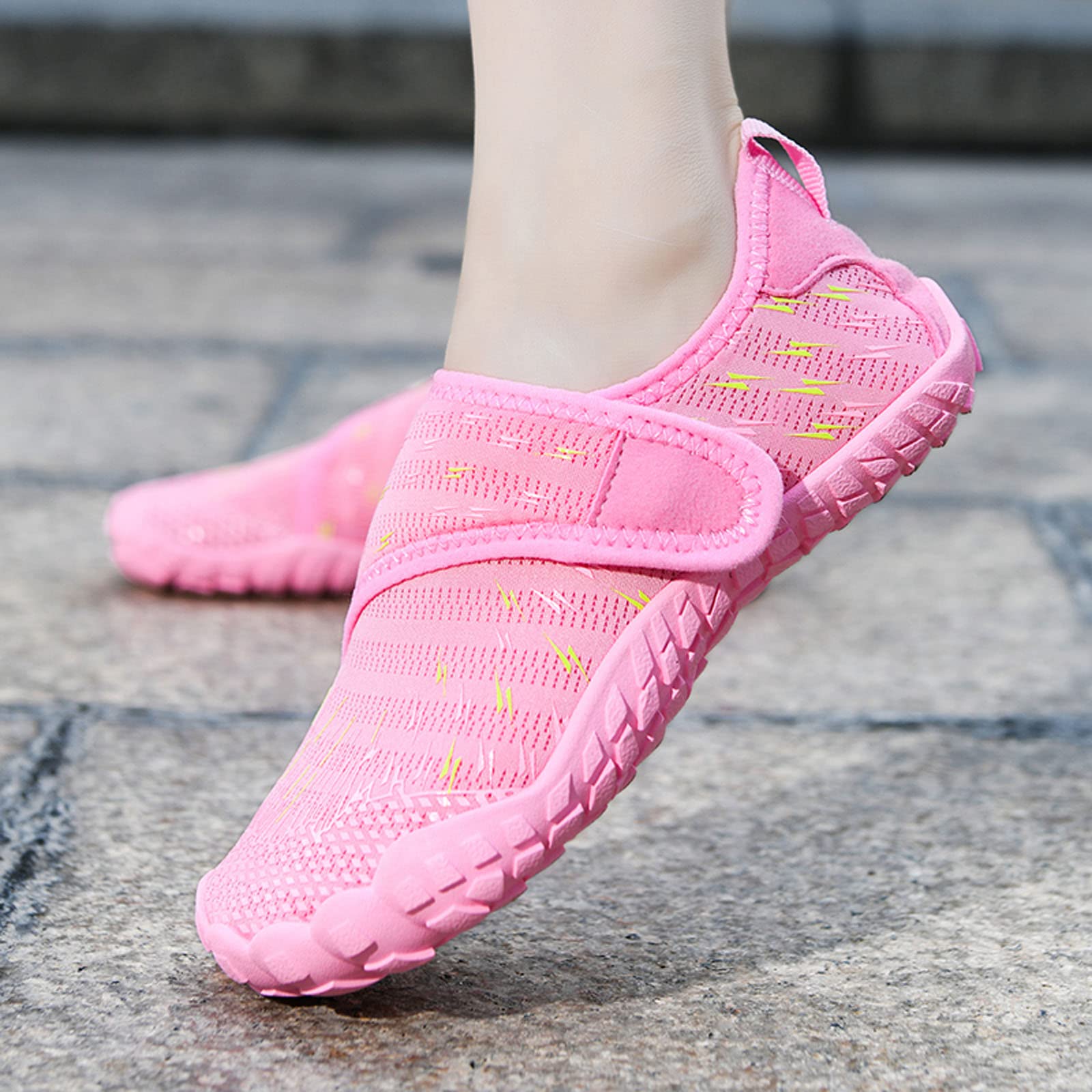 Meidiastra Kinder Aquaschuhe Leicht rutschfeste Mädchen Schwimmschuh Jungen Strandschuhe Klettverschluss Badeschuhe für Unisex