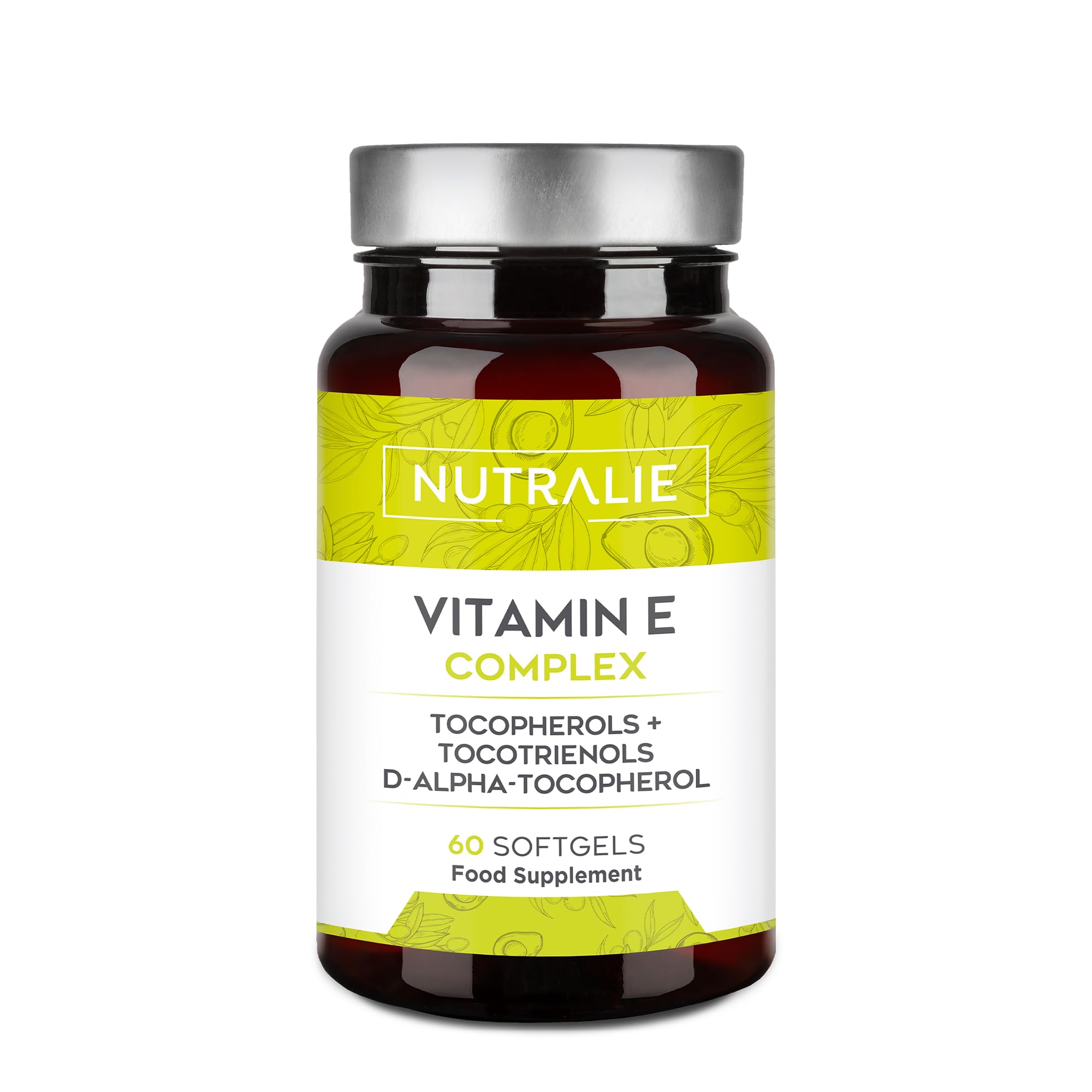 Vitamin E - Tocotrienols and Tocopherols - Women and Men - 60 Softgels Complex Nutralie