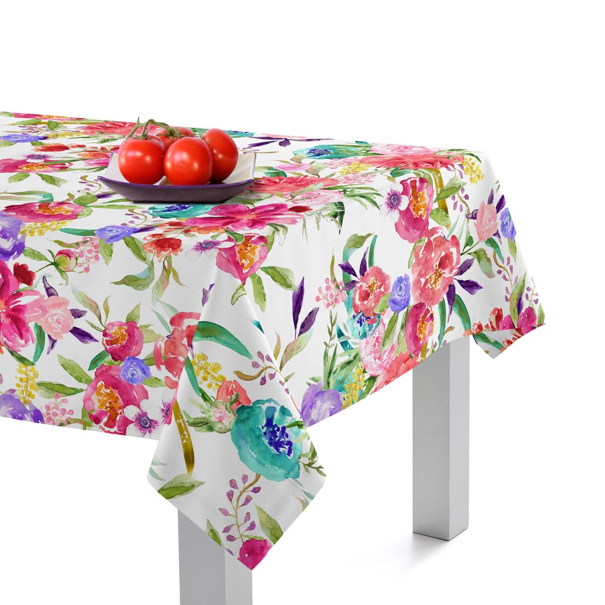 HappyFriday Tablecloth Pink Bloom Multicoloured 150 x 150 cm