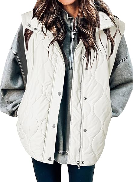 EVALESS Cropped Puffer Vest Women Lightweight Quilted Stand Collar Sleeveless Jackets Fall Winter 2025 Button Zip Up Coat