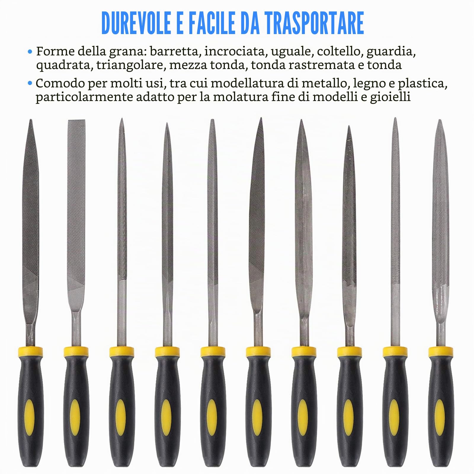 Glarks Set di 12 strumenti per mosaico, pinze per mosaico in vetro con ruote resistenti e pinze tagliapiastrelle con 10 lime ad ago ad alta resistenza per taglio e rettifica di vetro e ceramica