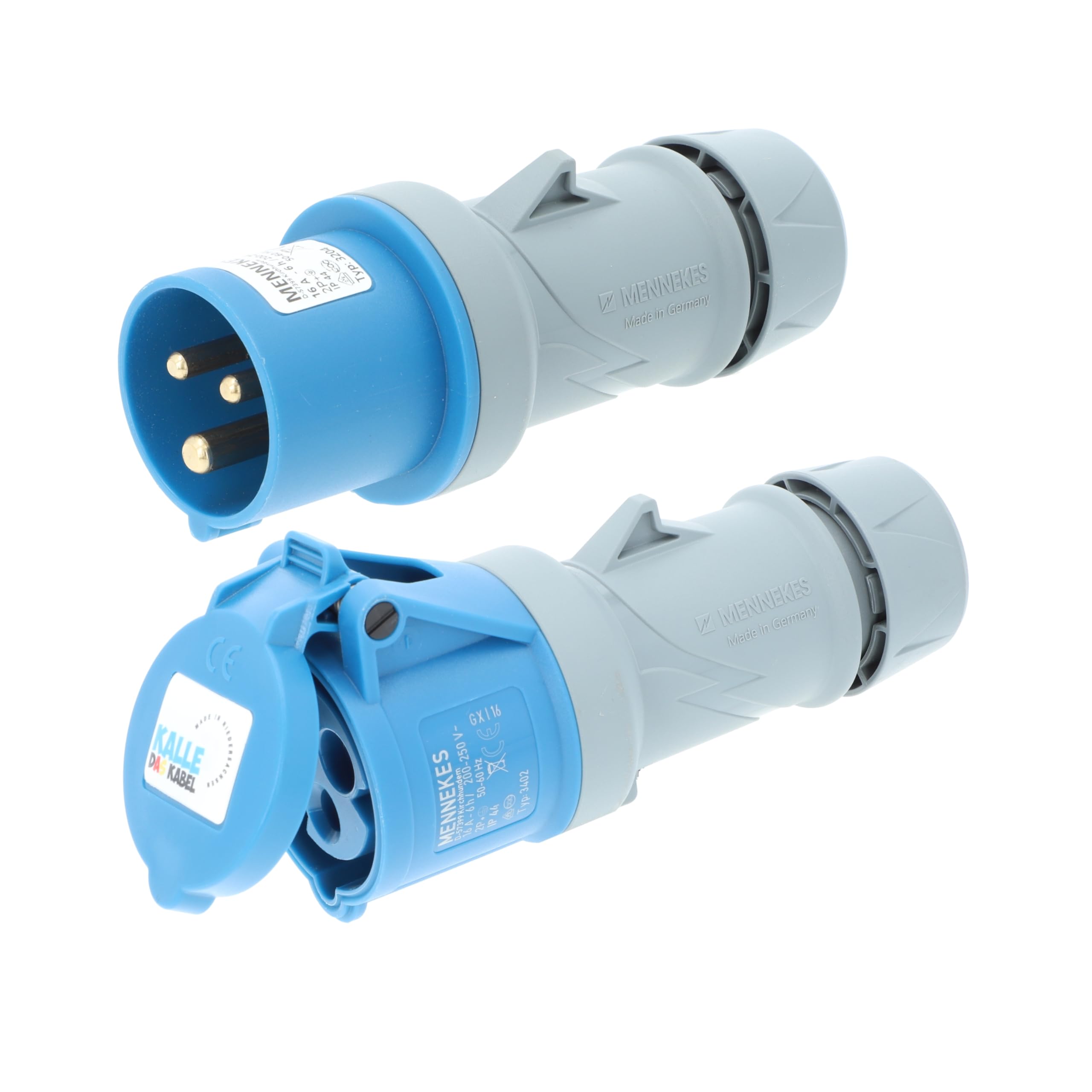 Rallonge en caoutchouc Kalle Das Kabel H07RN-F 3 G - 230 V - 1,5 mm² - Norme CEE, 240V