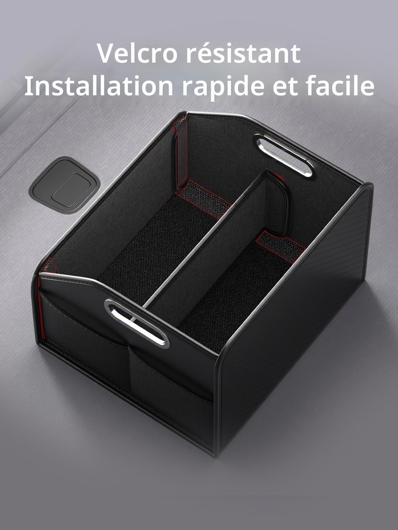 Organiseur de coffre en cuir pliable, boîte de rangement pour coffre pour SUV, organisateur de coffre pour SUV/Jeep/Berline, accessoires de voiture robustes pour outils de camping pour hommes