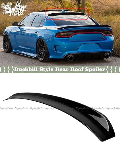 Miniatura 2 de Se adapta a Dodge Charger 2015-2025 - Tapa de alerón de techo de ventana trasera color negro brillante