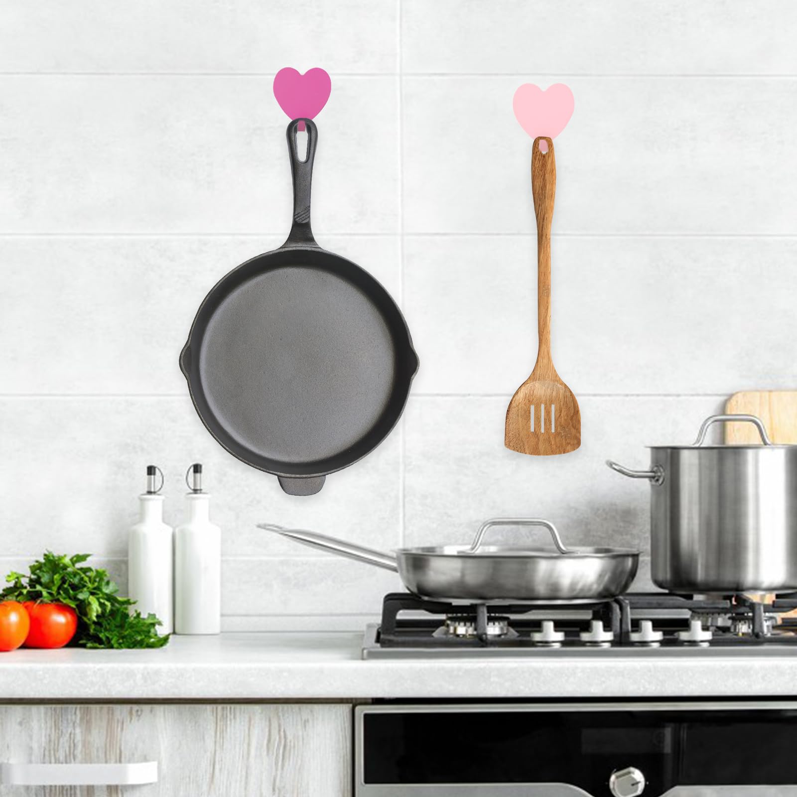 Dimeho 6 ganchos autoadhesivos de pared ganchos decorativos para colgar perchas de acero inoxidable coloridos ganchos adhesivos sin taladrar para toallas de baño, casa, llaves, cocina, oficina, aula