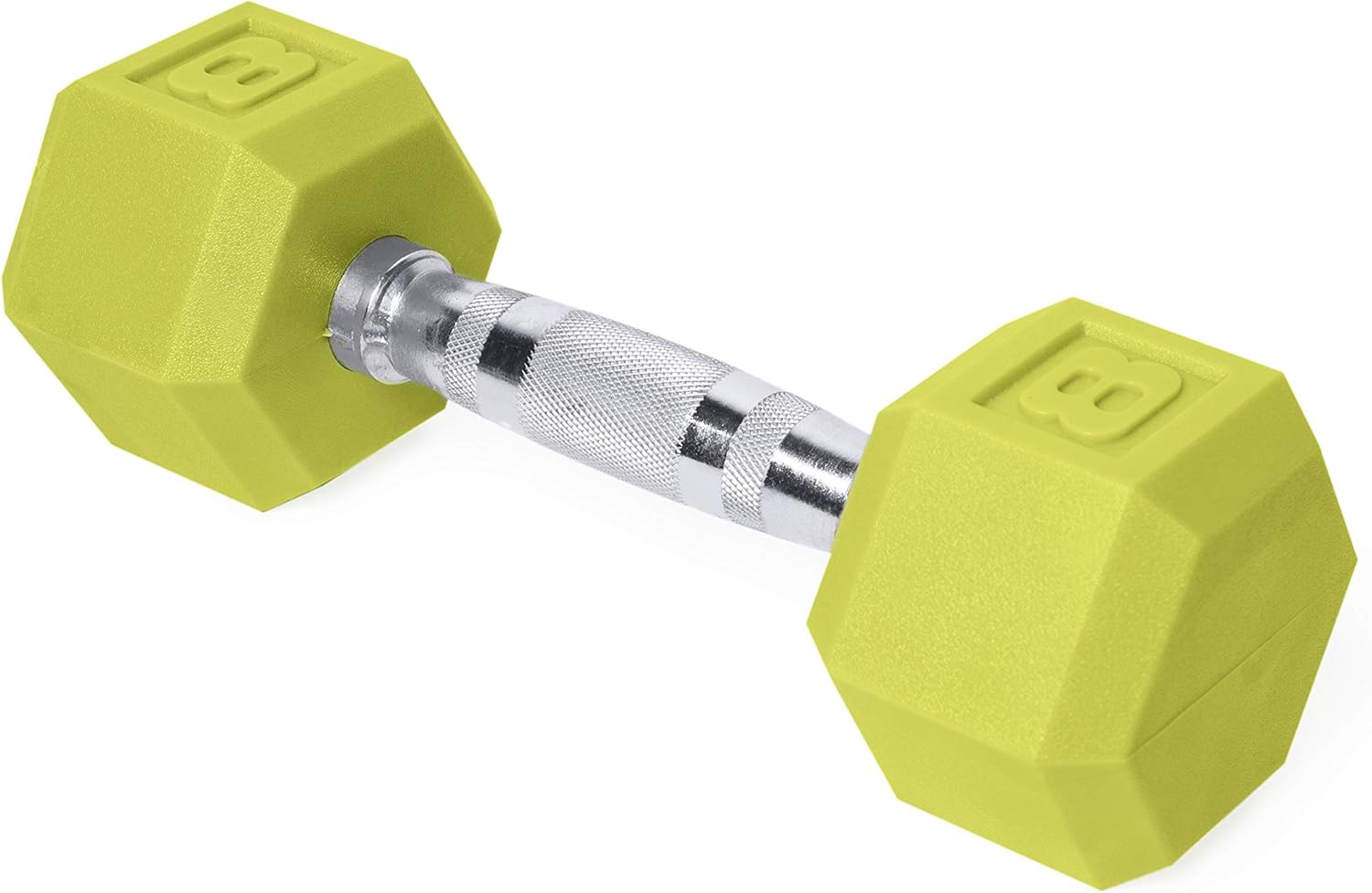 CAP Barbell Color Coated Hex Dumbbell Weights with Contoured Chrome Handle