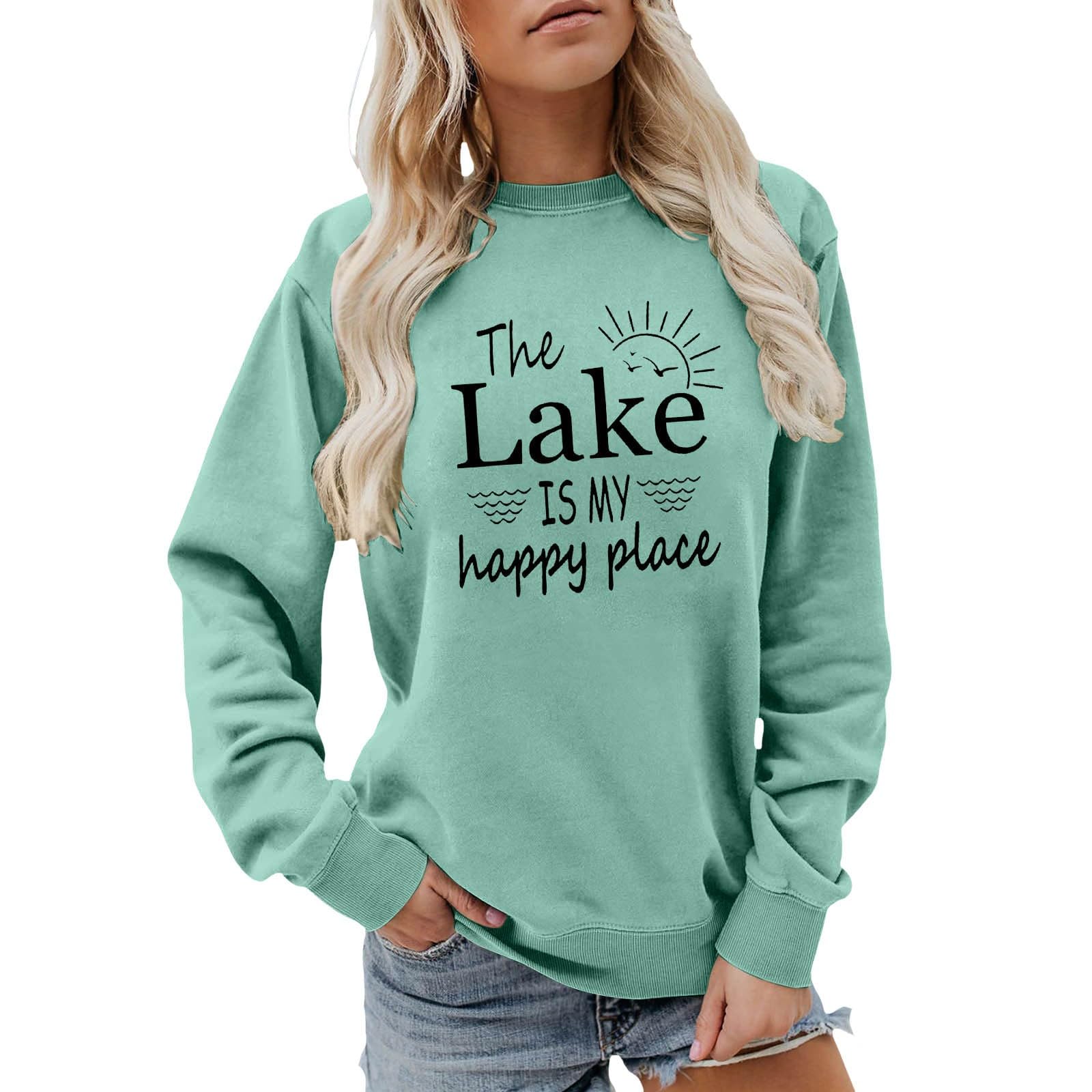 Sudadera con Capucha y Cuello Estampada de otoño/Invierno, Manga Larga, Estilo Casual, Suave y cómoda para Estar en casa, Mujer, Bolsillo Canguro, Varios Estampados