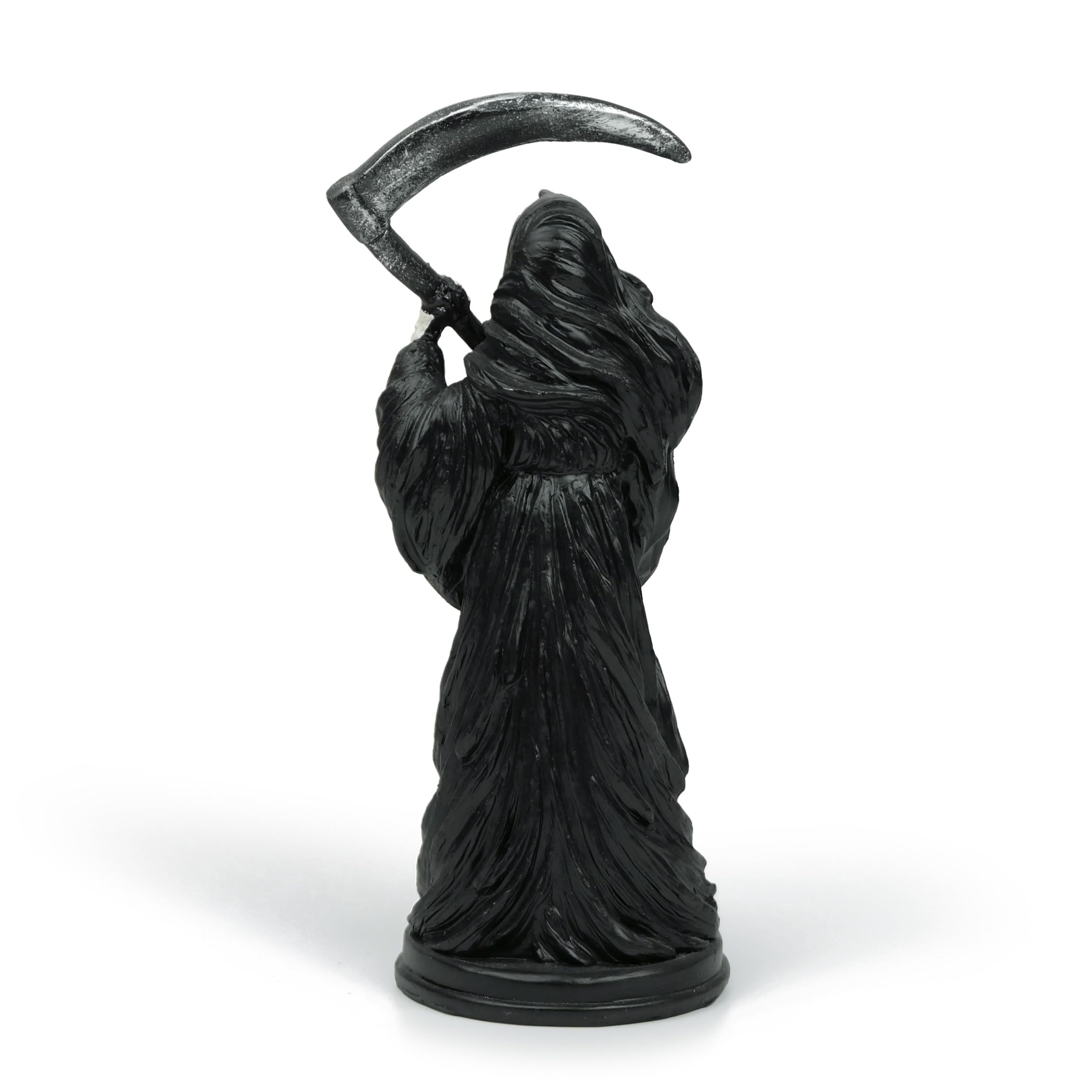 TRANSGOOD Santa Muerte Saint of Holy Death Holding Scythe Standing Religious Statue Reaper Figurine 7.7 Inch - Image 4