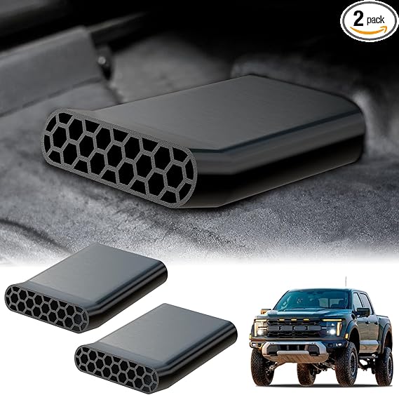 Under Seat Vent Deflectors Rear Floor AC Vent Extenders for Ford F150 2015-2024 Lightning & Raptor, Rear Air Conditioning Vent Directional Deflectors, 2Pcs