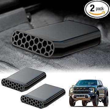 Under Seat Vent Deflectors Rear Floor AC Vent Extenders for Ford F150 2015-2024 Lightning & Raptor, Rear Air Conditioning Vent Directional Deflectors, 2Pcs