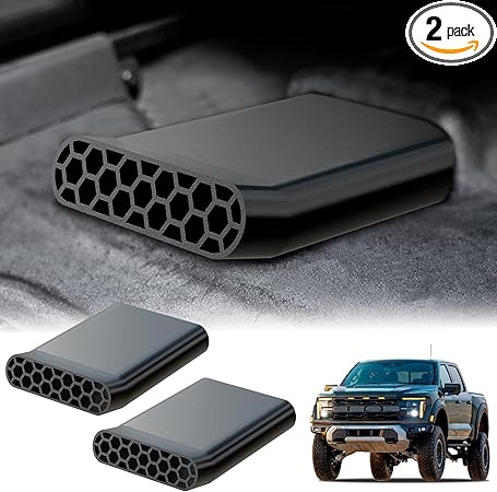 Under Seat Vent Deflectors Rear Floor AC Vent Extenders for Ford F150 2015-2024 Lightning & Raptor, Rear Air Conditioning Vent Directional Deflectors, 2Pcs