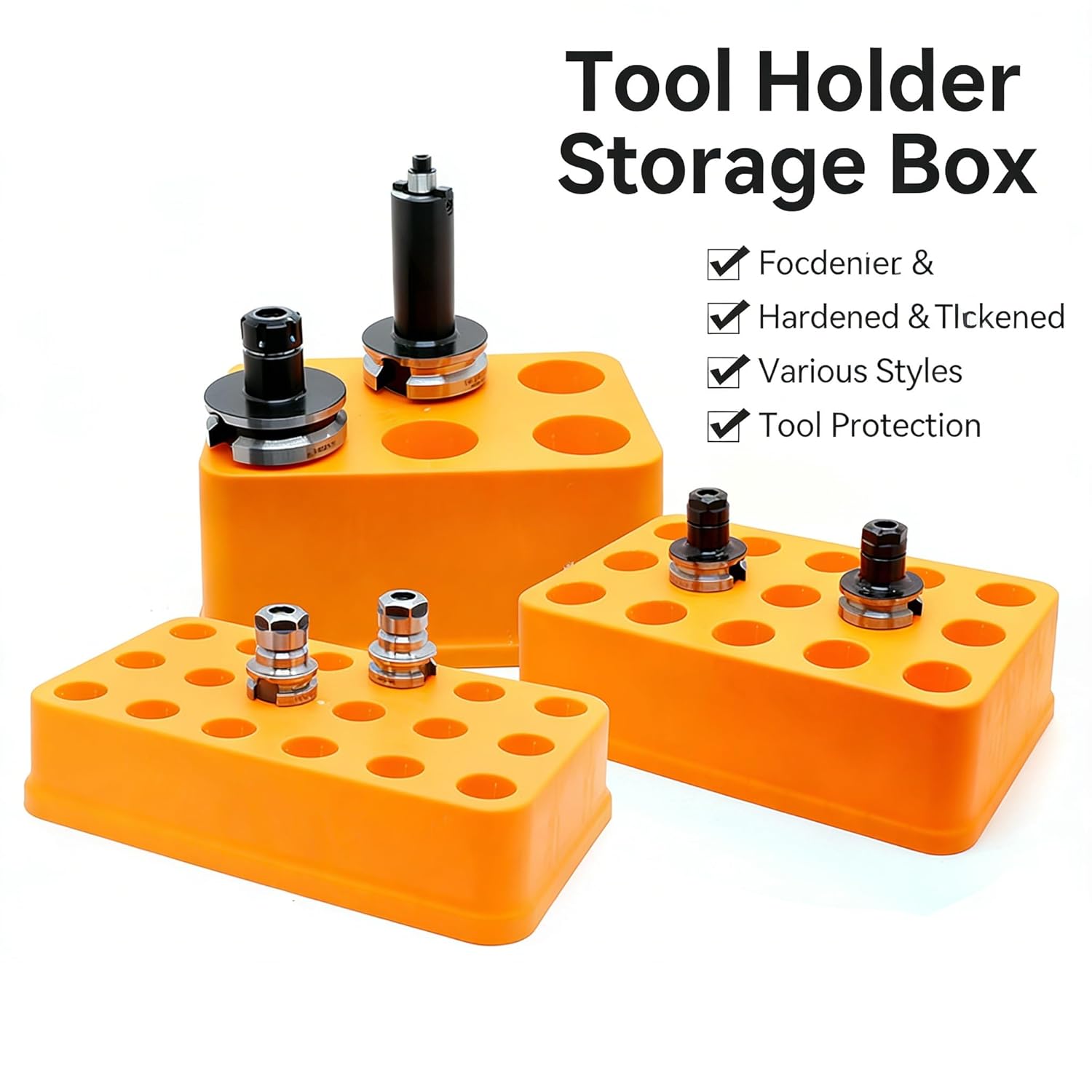 CNC Tool Holder Organizer for Drilling Bits and Milling with Storage Capacity- For Bt30 Yellow