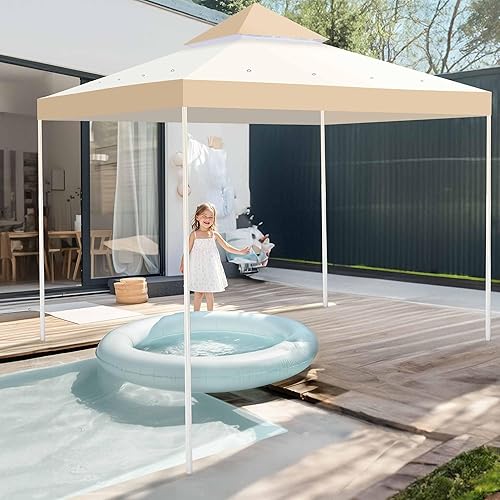 Miniatura 9 de Yescom Gazebo de 2 niveles de 8 x 8 pies de repuesto UV30+ para marcos de cenador de doble nivel, cubierta de toldo de patio al aire libre, fiesta,