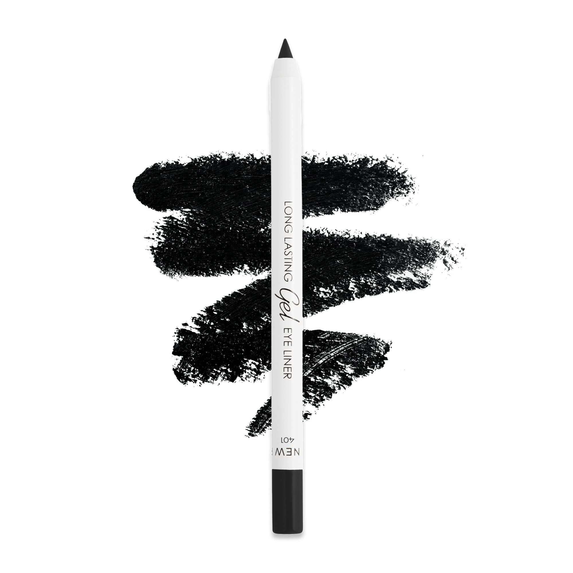 Black Eyeliner, Ultra Long Lasting Gel Eyeliner Pencil, Waterproof Eye Liner, Smudge Proof, Creamy Eye Pencil, Sweat Proof Makeup, Highly-Pigmented (401 Shade)