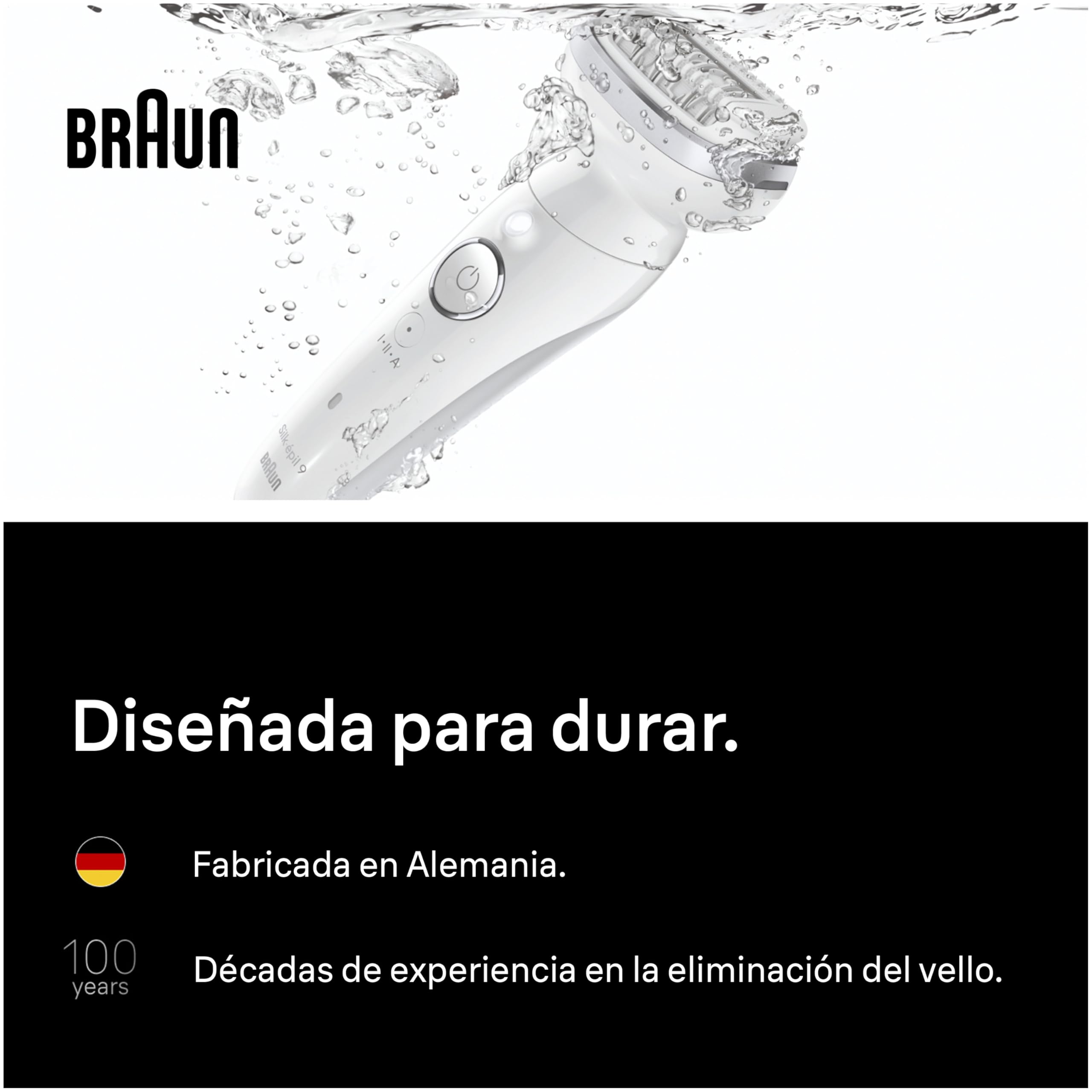 Braun Silk·épil 9 Depiladora Eléctrica Mujer Corporal con Cabezal Pivotante, Uso Seco y Mojado, Depilación Suave Duradera 9-041