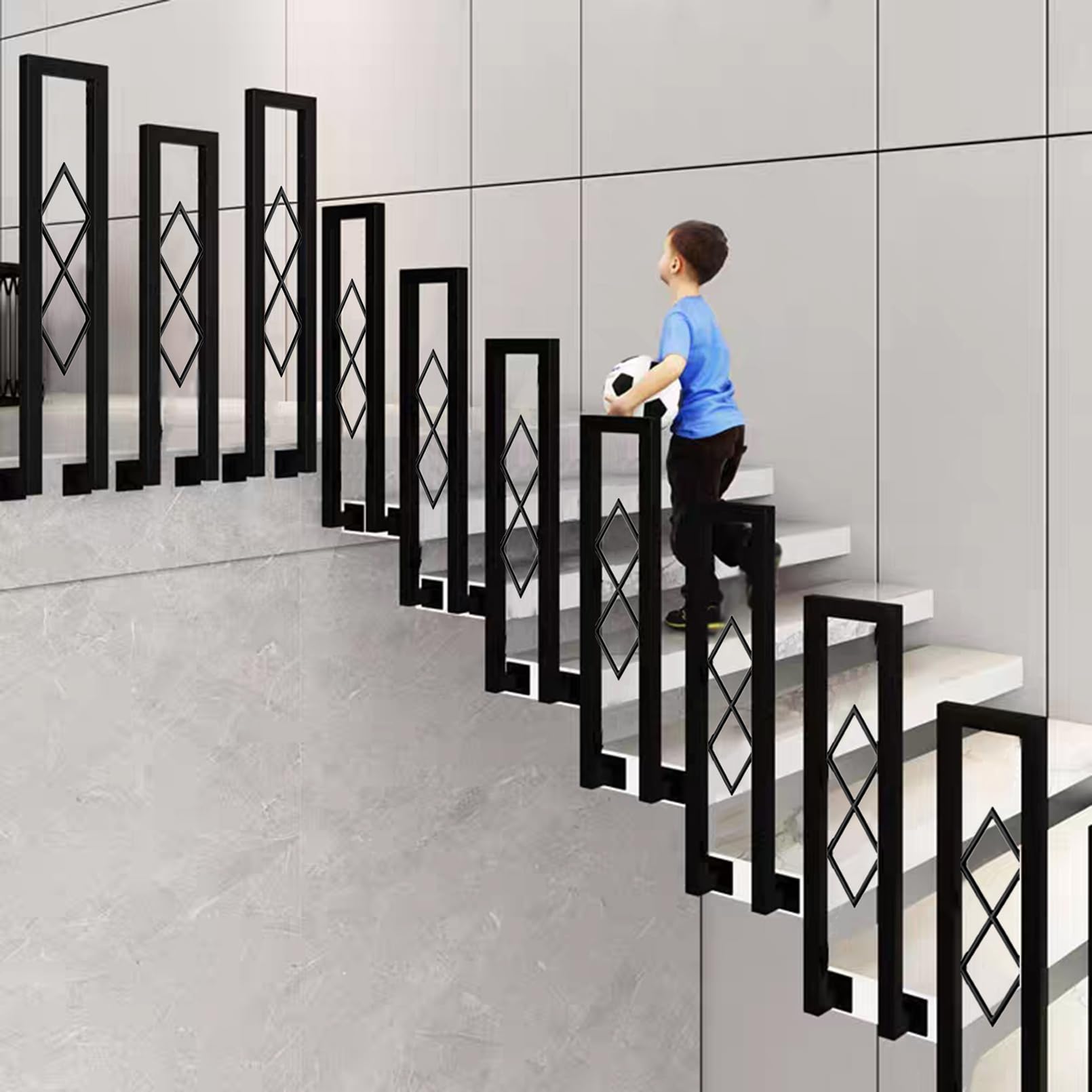 Barandilla De Escalera De Hierro En Forma De U Altura Pasamanos De Hierro Tubo Cuadrado Para Interior Y Exterior Para Escaleras Balaustrada 55 Cm 91919173