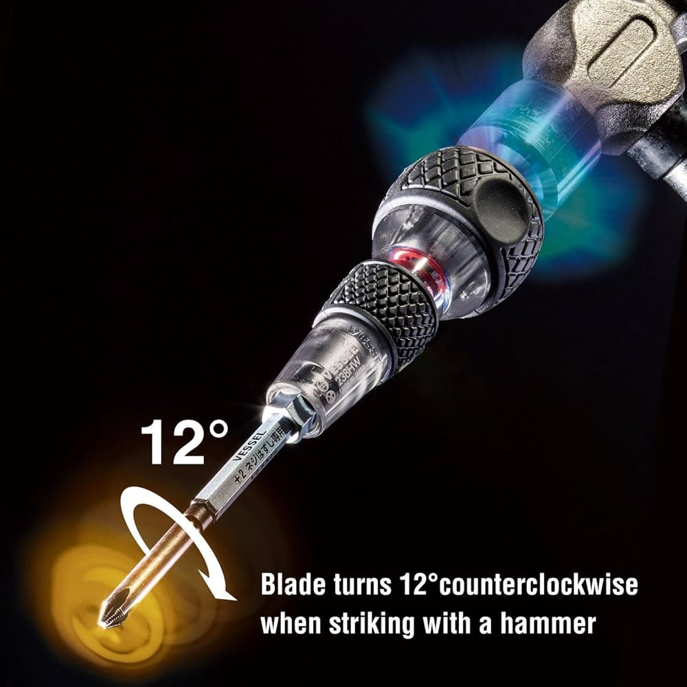 山口 BEAUTY IMPACT SV USA Official) Impact & Out Screwdriver with 7pcs bits and